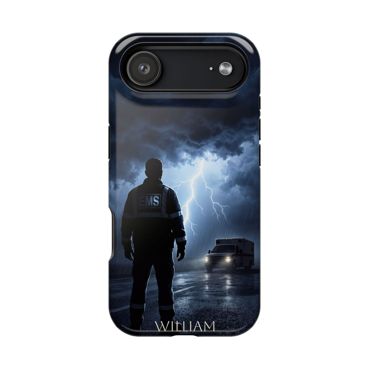 Personalized Lightning Storm EMS Phone Case — Wireless Charging Cover