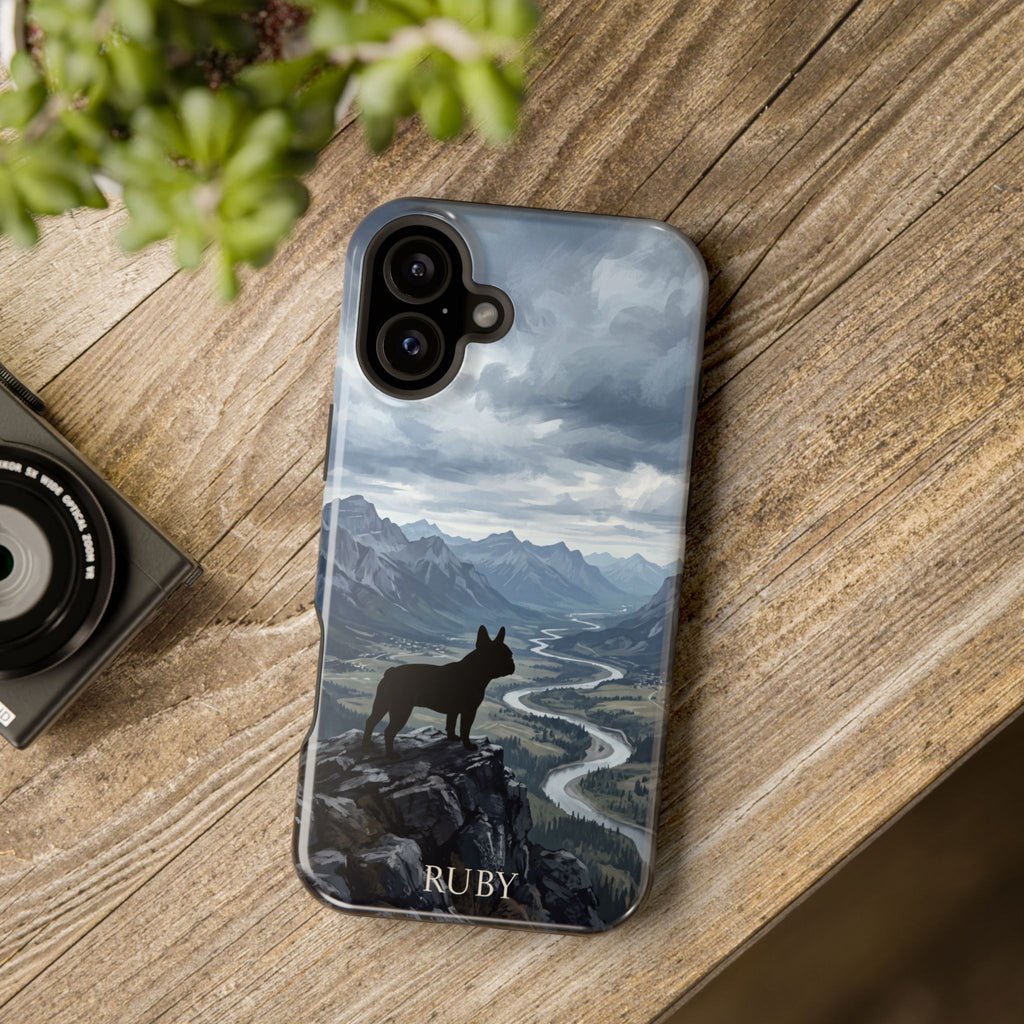 Personalized French Bulldog Mountain Valley Phone Case — Wireless Charging Cover