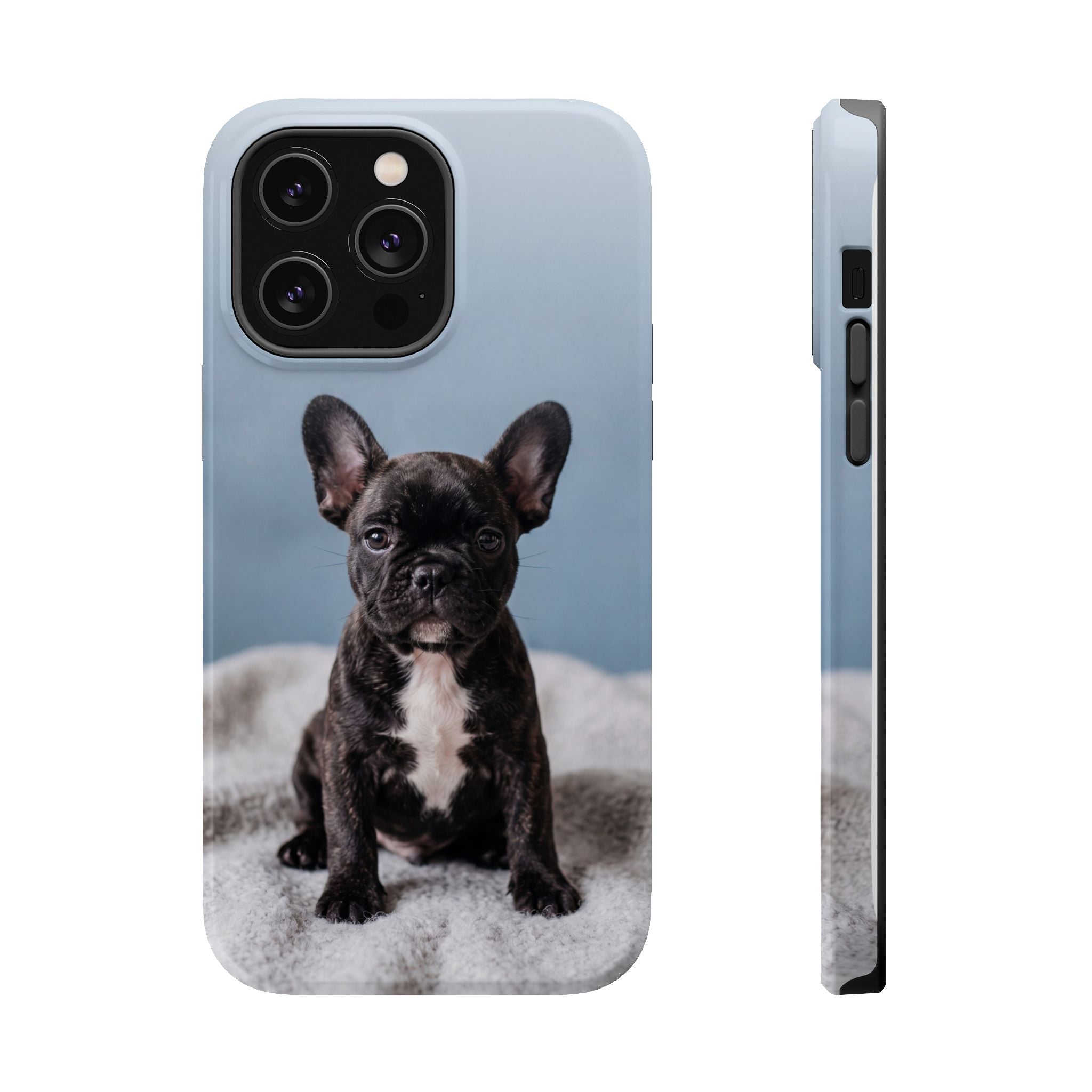 French Bulldog Puppy Phone Case — Impact-Resistant Wireless Charging Cover