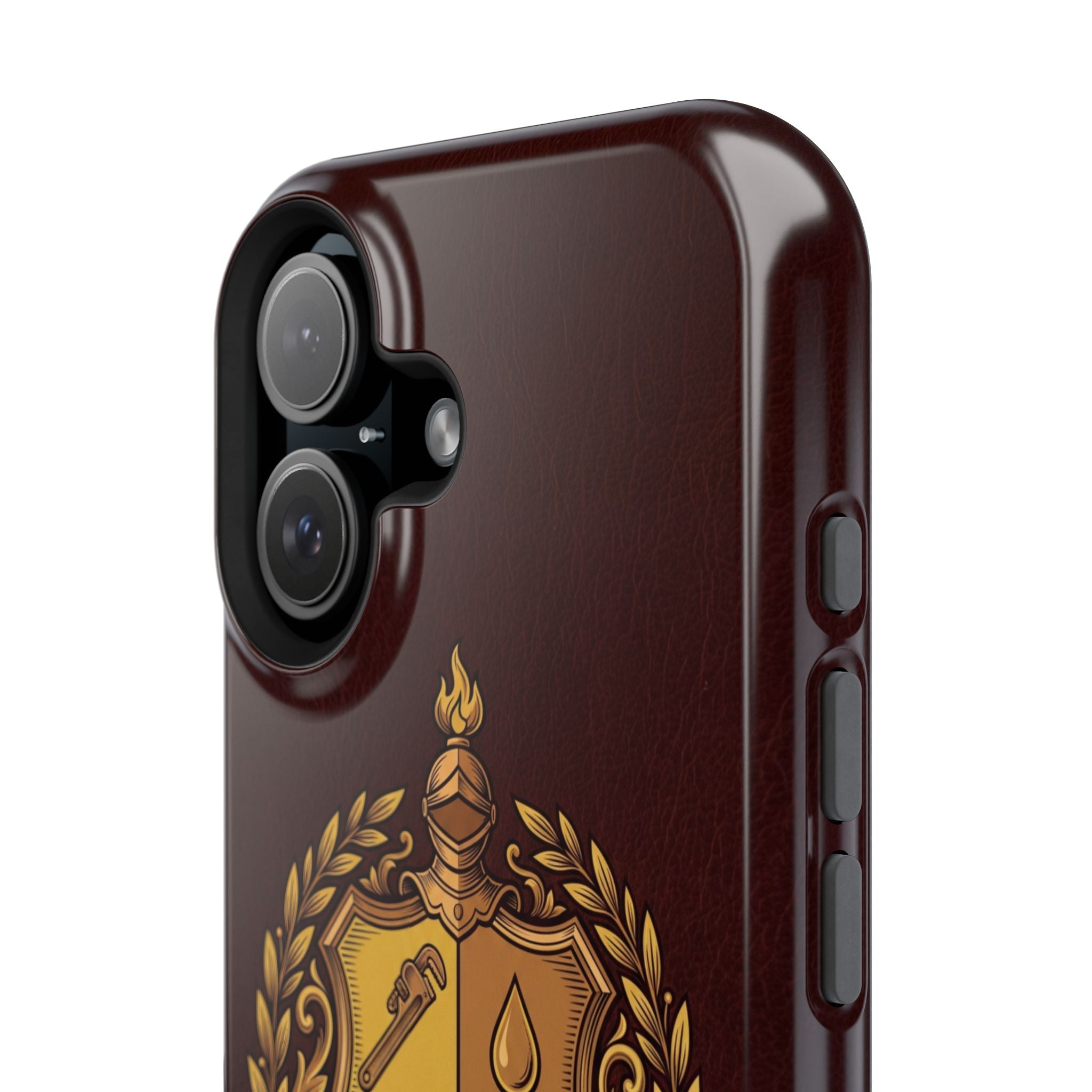 Plumber Crest Phone Case — Heraldic Shield Wireless Charging Cover