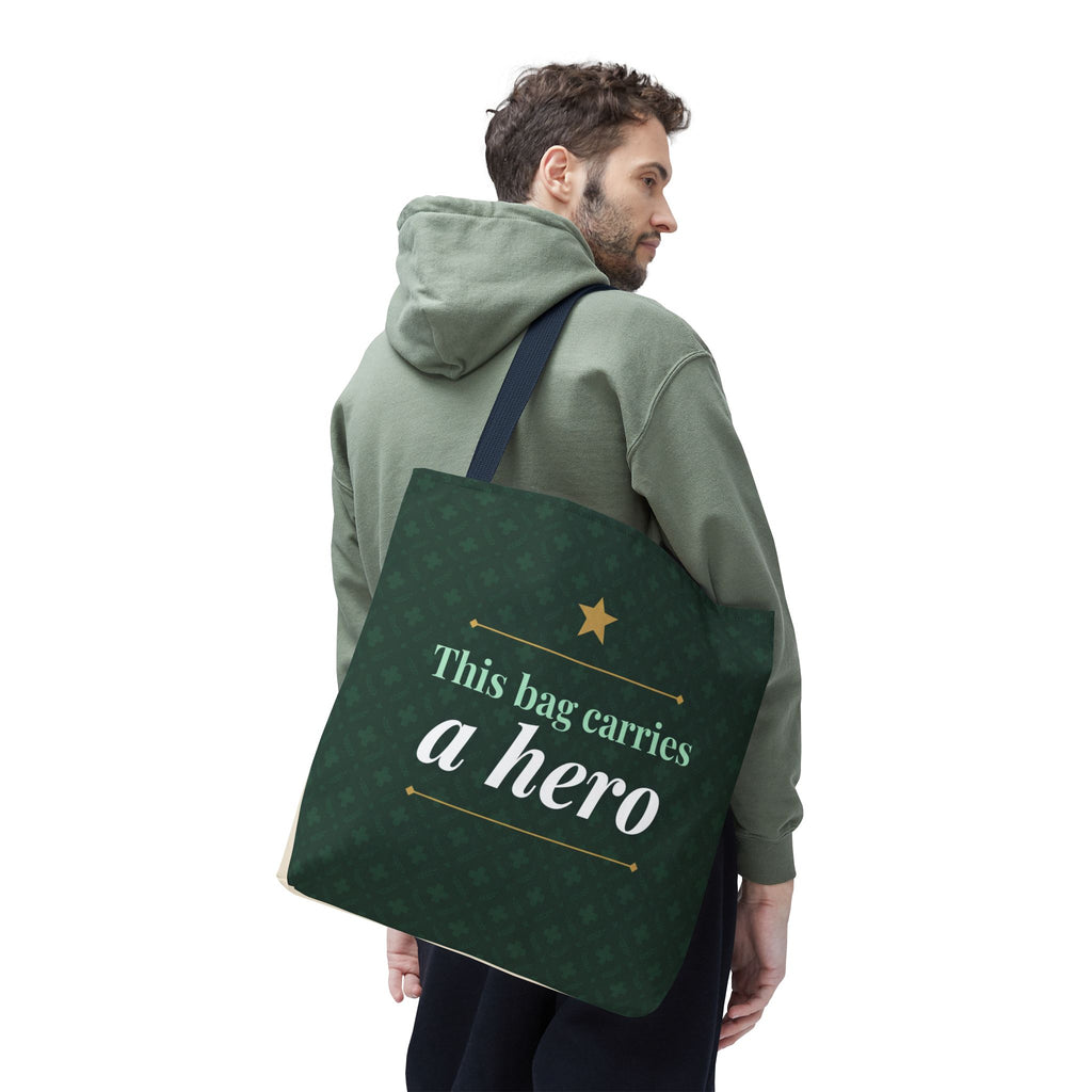 This Bag Carries a Hero Tote | Nurse Gift Tote Bag | Essential Worker Appreciation Gift | Premium Polyester Carry-All