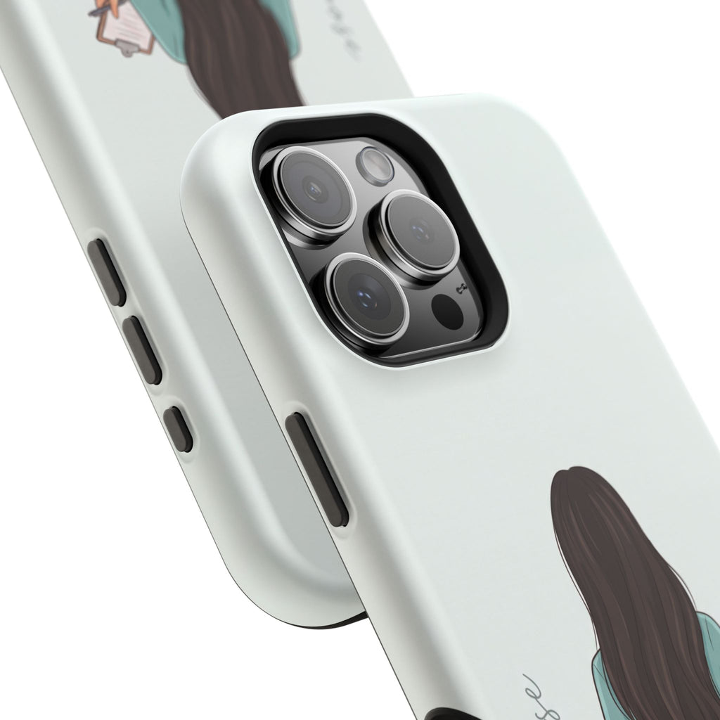 Nurse Illustration Phone Case — Impact-Resistant Wireless Charging Cover