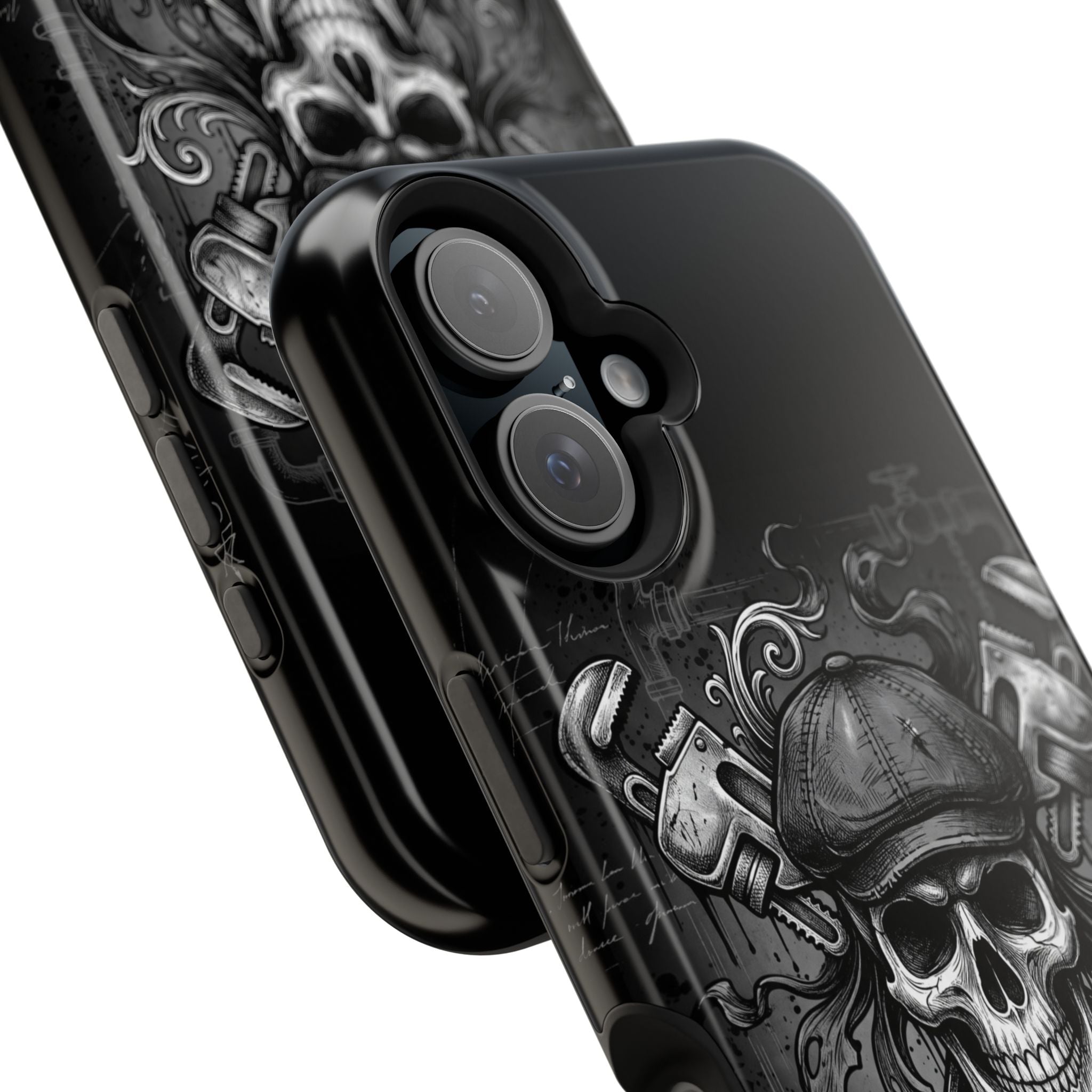 Skull & Wrenches Plumber Phone Case — Wireless Charging Cover