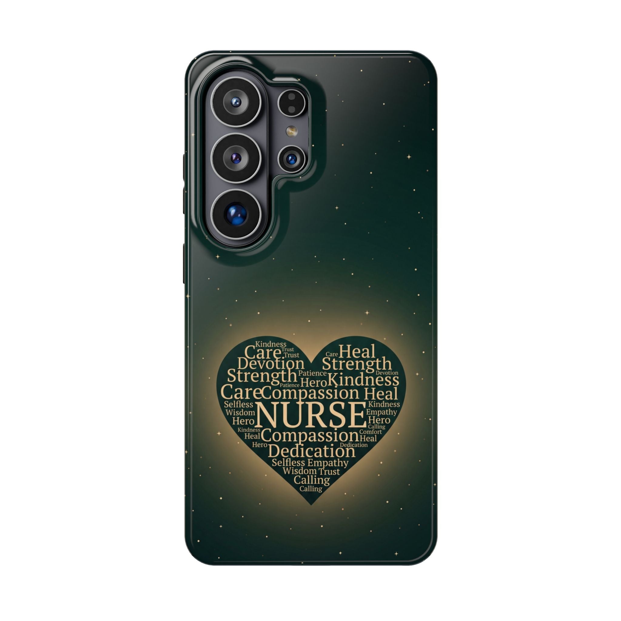 Nurse Heart Word and Art Phone Case — Impact-Resistant Wireless Charging Cover