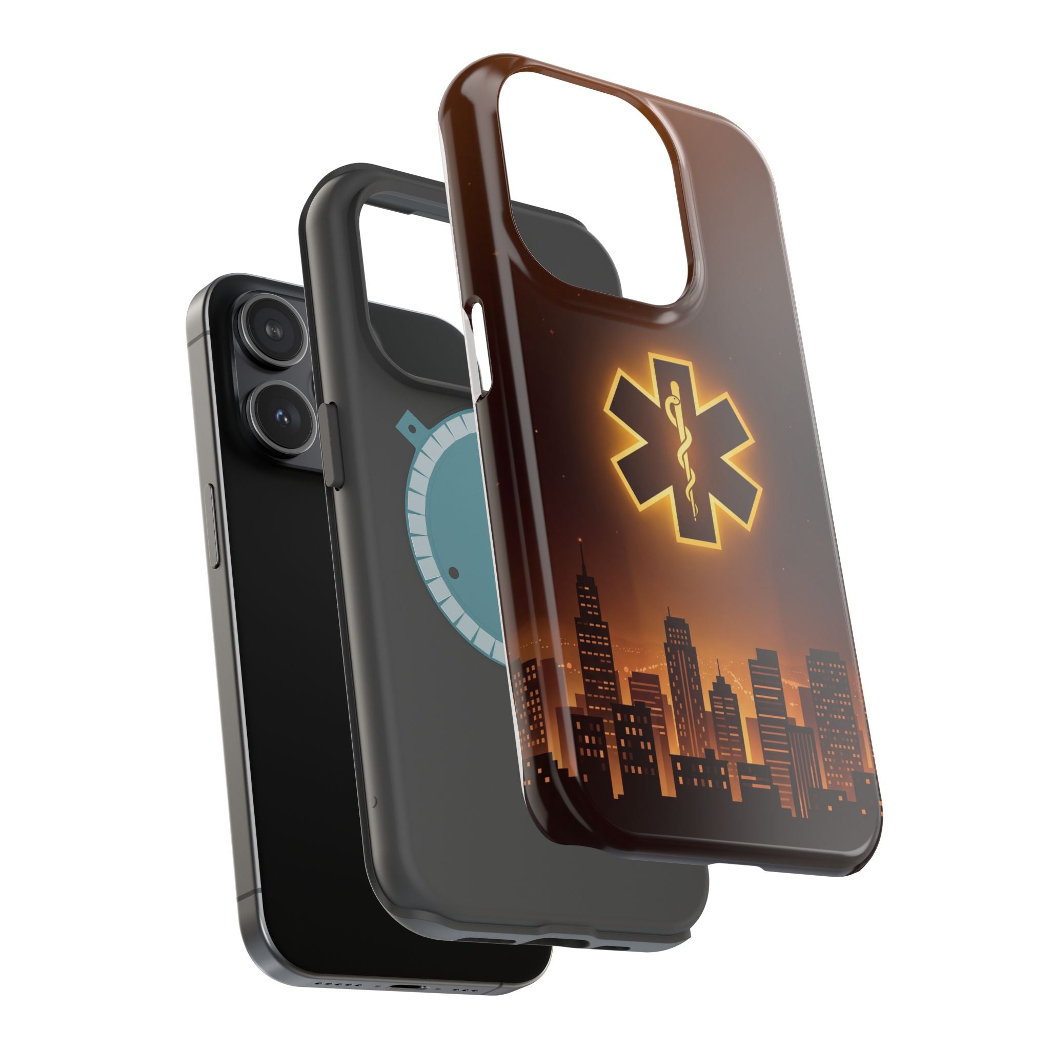 Paramedic/EMT Skyline Phone Case — Magnetic Wireless Charging Cover