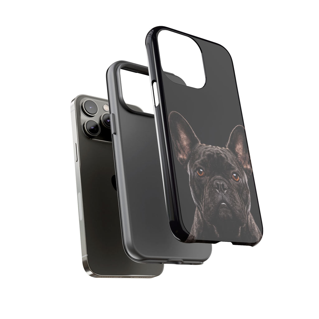 Front-Facing French Bulldog Phone Case | Dramatic Black Studio Portrait | Samsung & iPhone