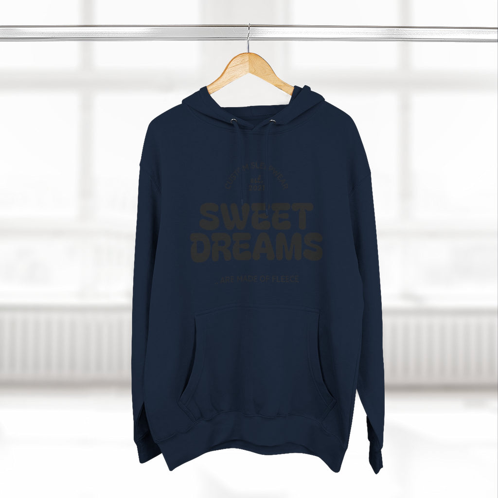 Sweet Dreams Hoodie — Cozy Fleece Pullover with Retro Script
