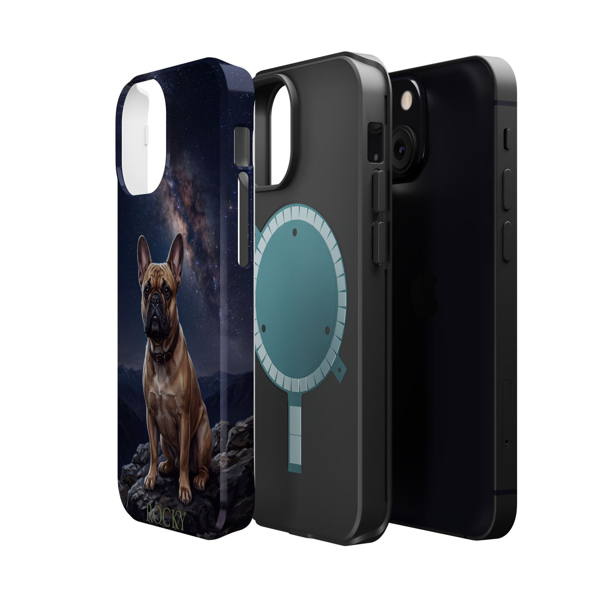 Personalized French Bulldog Starry Night Sky Phone Case — Wireless Charging Cover