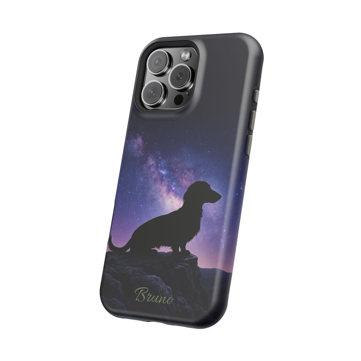 Personalized Dachshund Starry Night Phone Case — Wireless Charging Cover