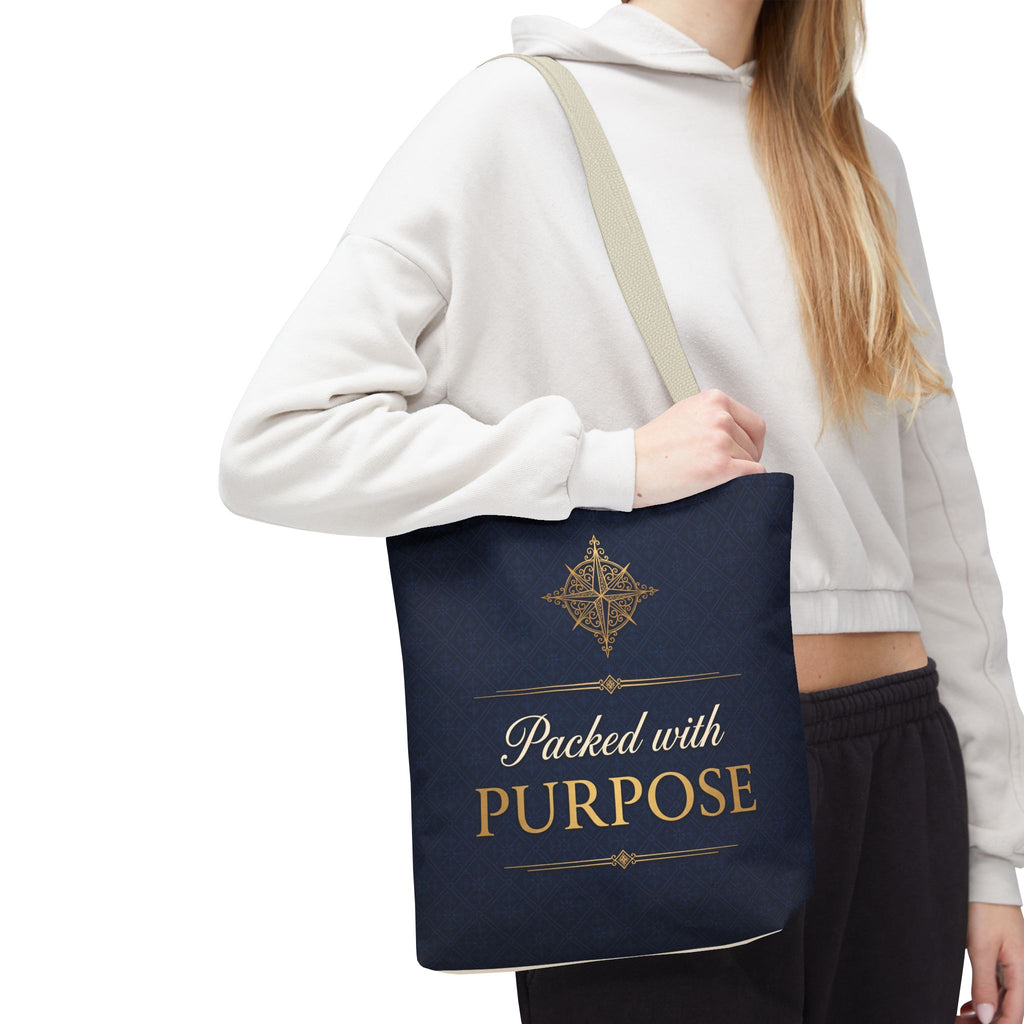 Packed with Purpose Tote | Inspirational Nurse Gift Tote Bag | Healthcare Worker Appreciation Gift | Premium Polyester Carry-All
