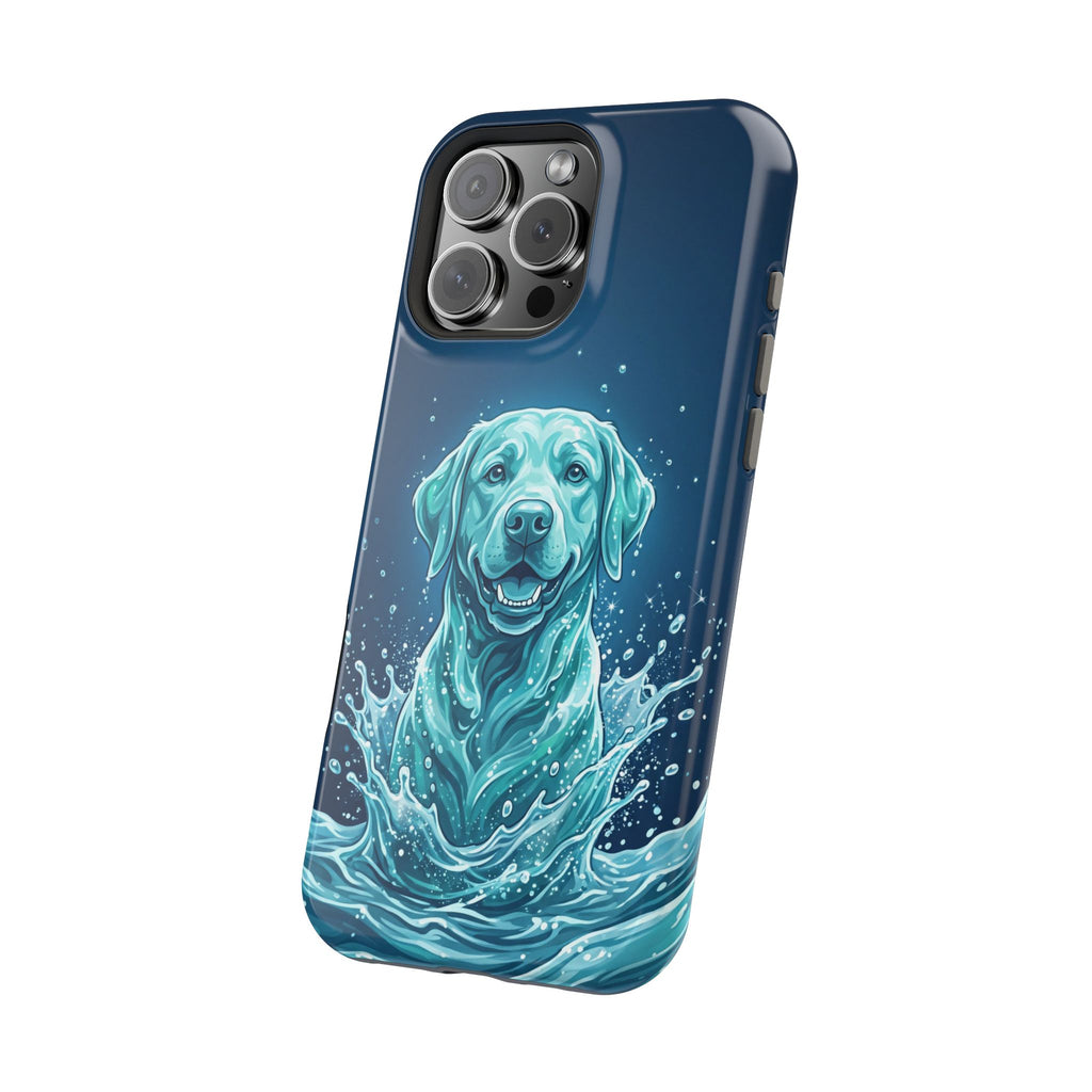 Water Splash Labrador Phone Case — Tough Magnetic Case with Wireless Charging