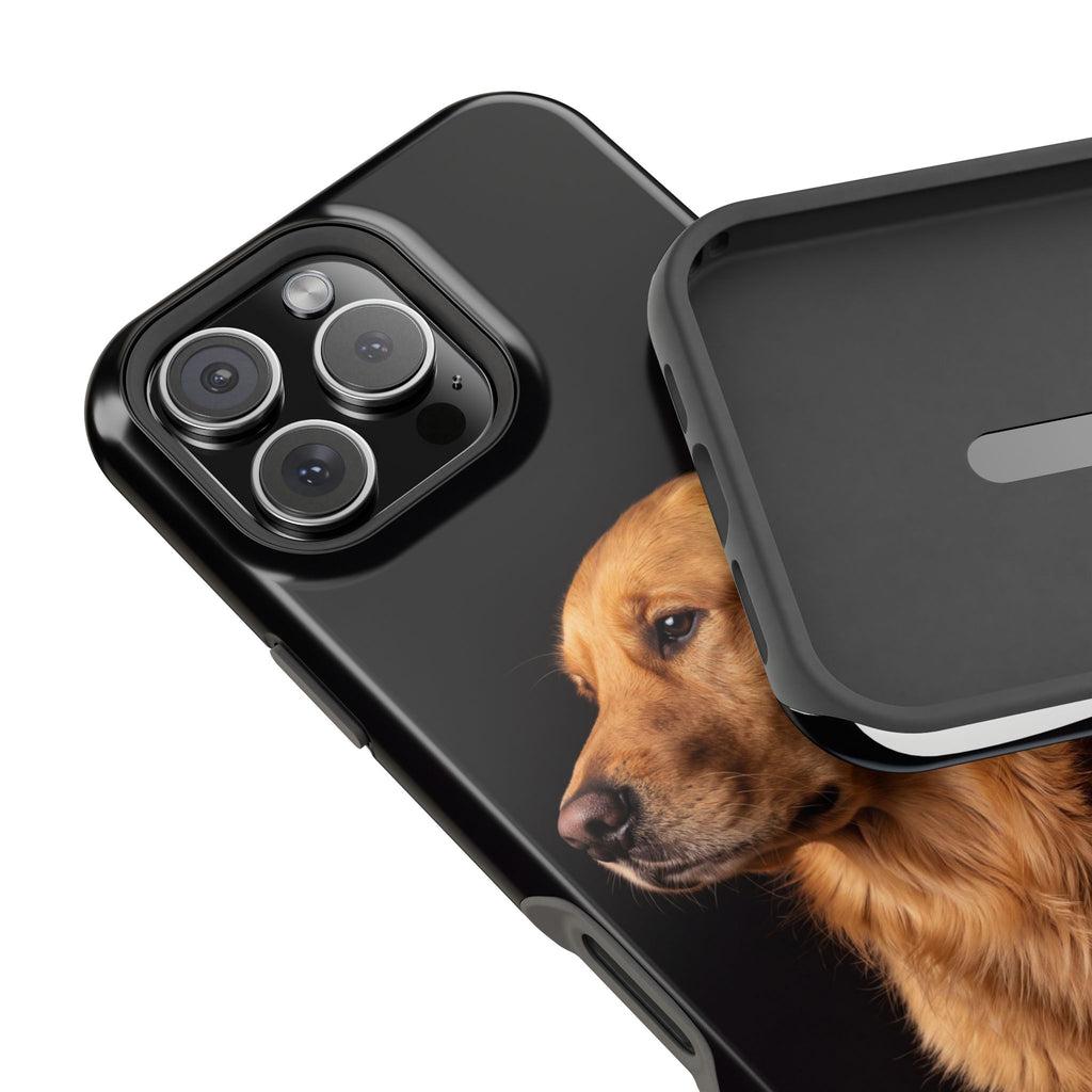 Golden Retriever Portrait Phone Case — Impact-Resistant Wireless Charging Cover