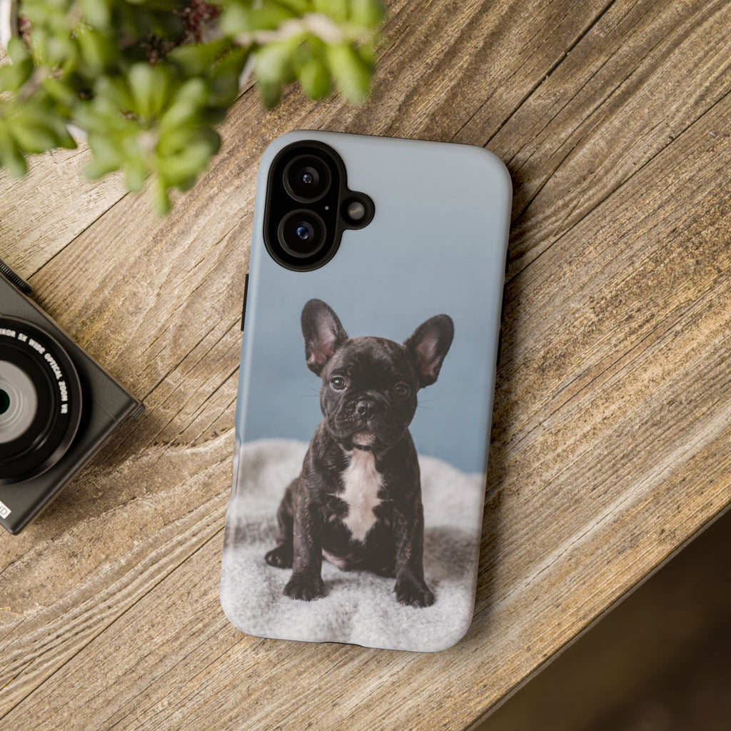 French Bulldog Puppy Phone Case | Adorable Brindle Frenchie Portrait | Samsung & iPhone