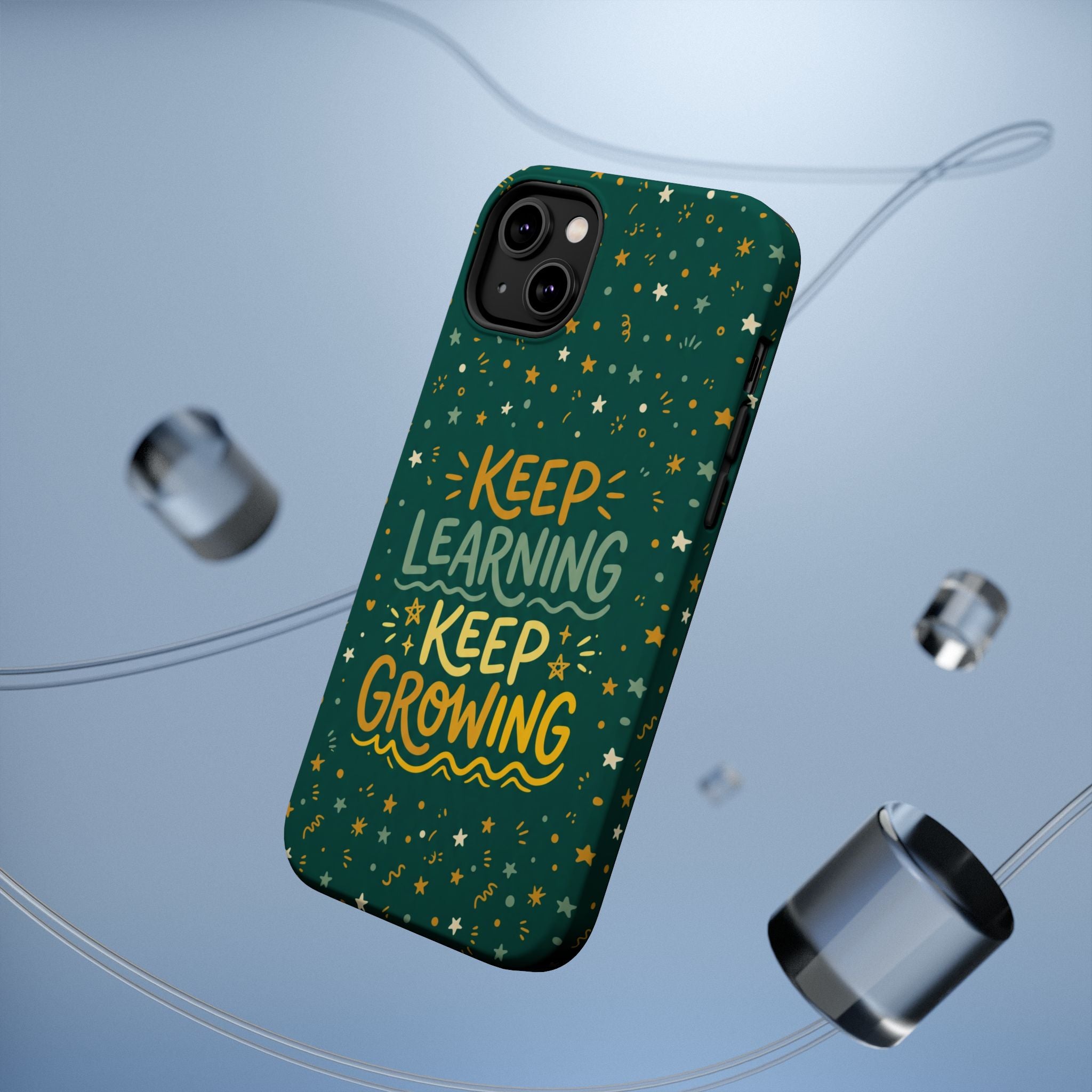 Keep Learning Keep Growing Teacher Phone Case — Wireless Charging Cover