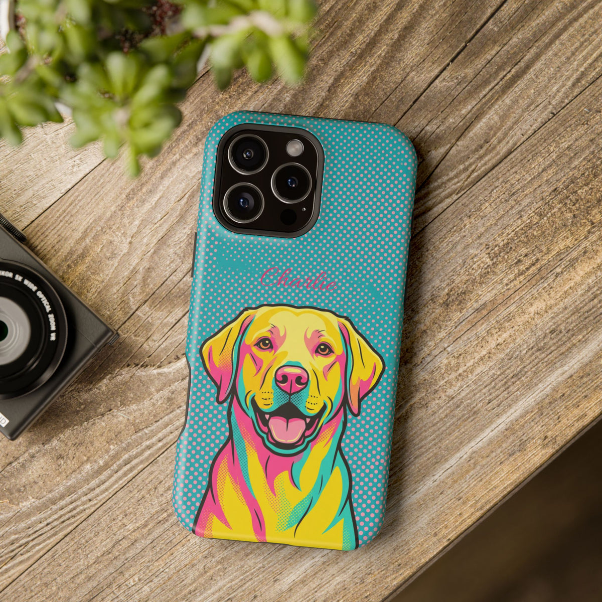 Personalized Pop Art Labrador Phone Case — Tough Magnetic Case with Wireless Charging