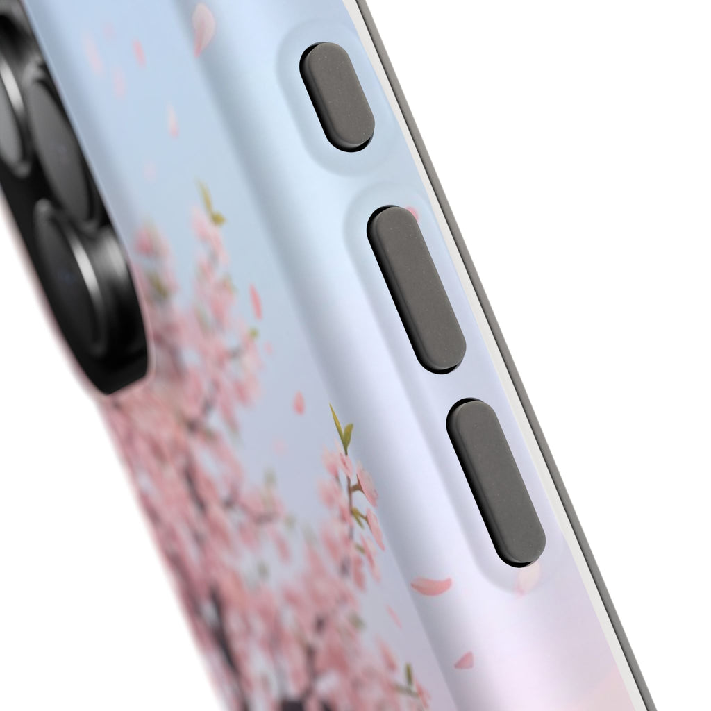 Personalized Dachshund Cherry Blossom Phone Case — Wireless Charging Cover