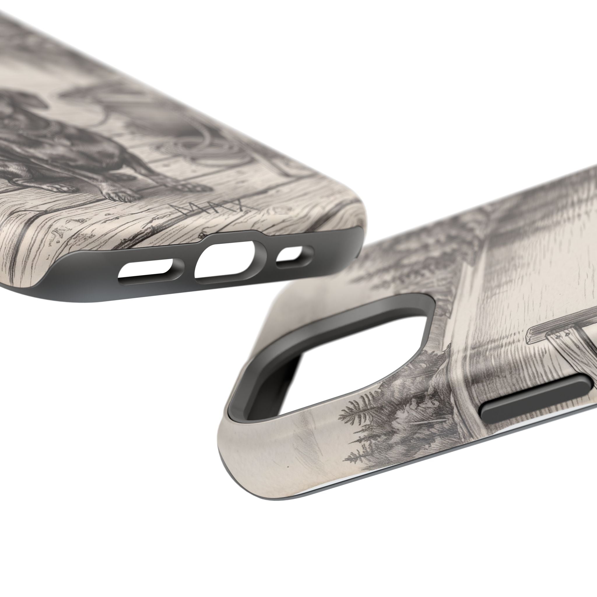 Personalized Dachshund Sunset Beach Phone Case — Wireless Charging Cover