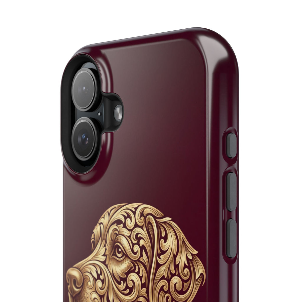 Personalized Gold Filigree Labrador Phone Case — Tough Magnetic Case with Wireless Charging