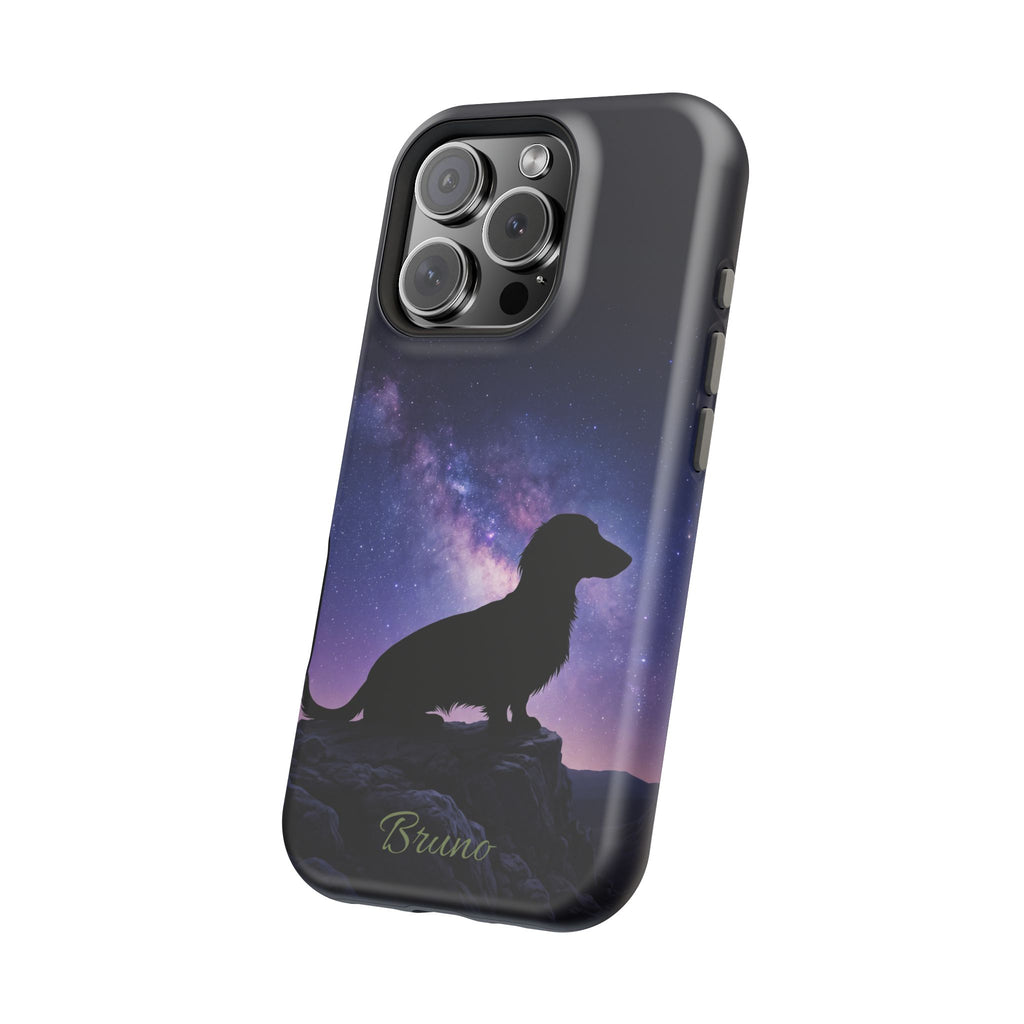 Personalized Dachshund Starry Night Phone Case — Wireless Charging Cover