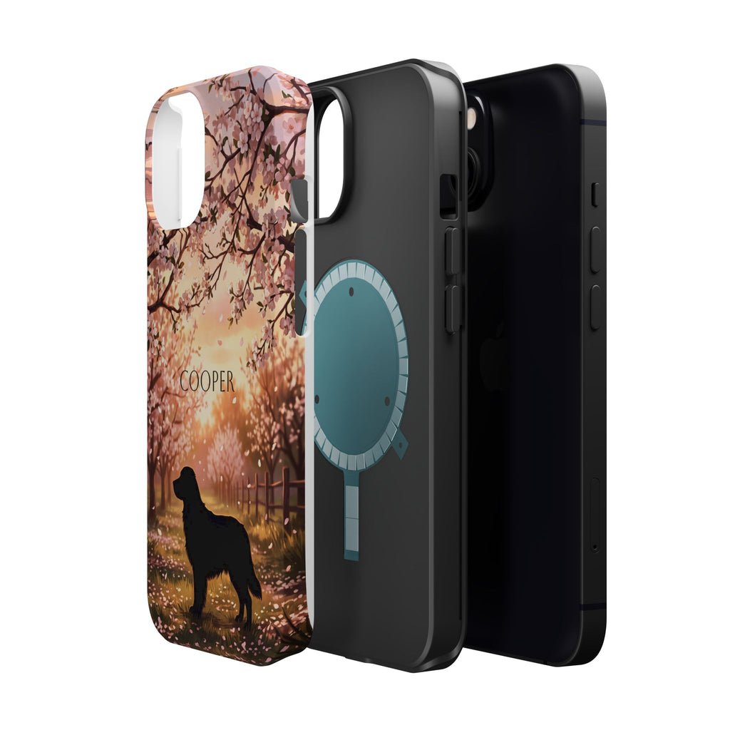Personalized Golden Retriever Autumn Forest Phone Case — Wireless Charging Cover