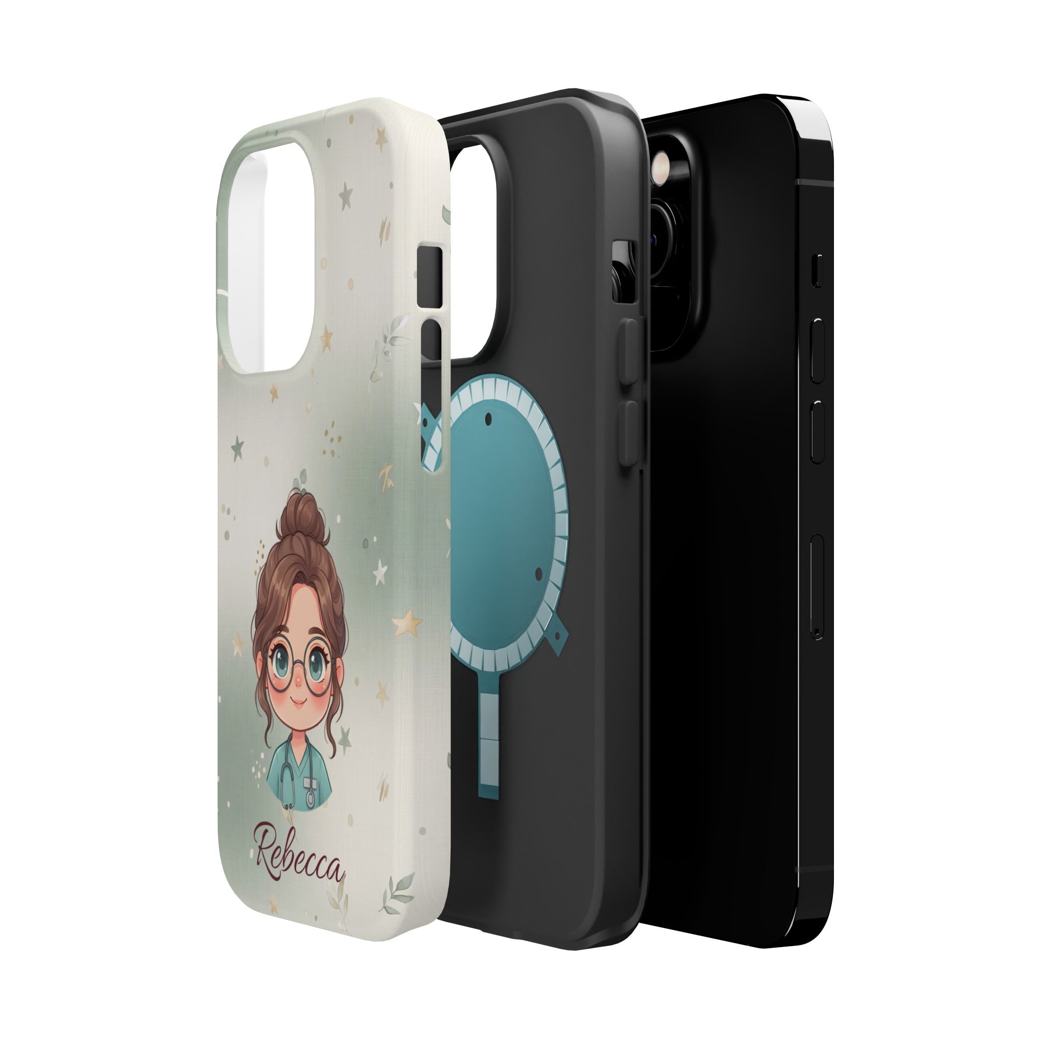 Personalized Starry Nurse Phone Case — Wireless Charging Cover