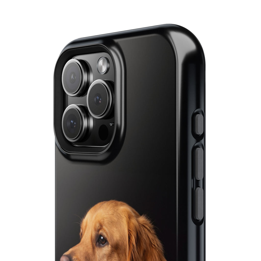 Golden Retriever Portrait Phone Case — Impact-Resistant Wireless Charging Cover