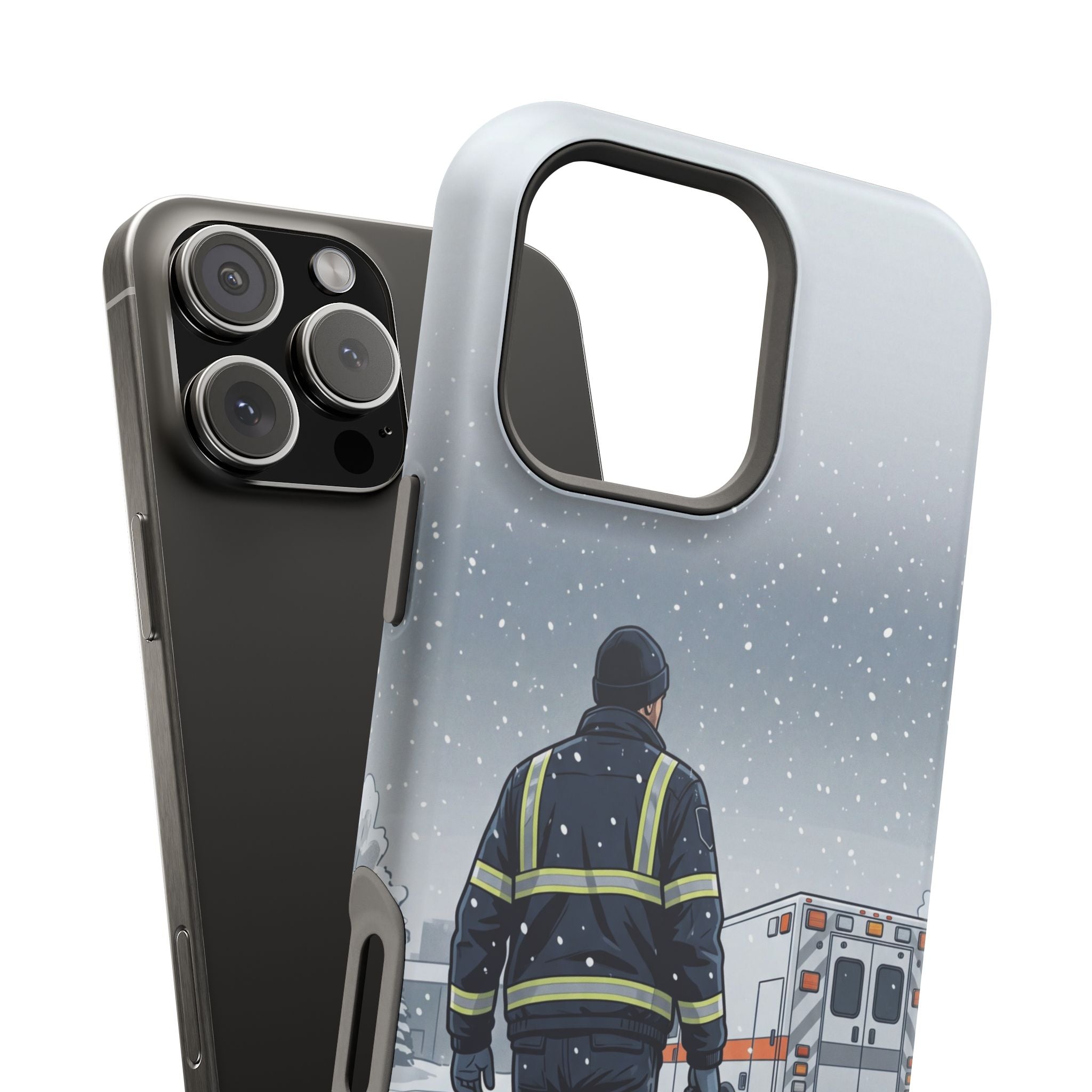 Bold Paramedic/EMT Portrait Phone Case — Magnetic Wireless Charging Cover