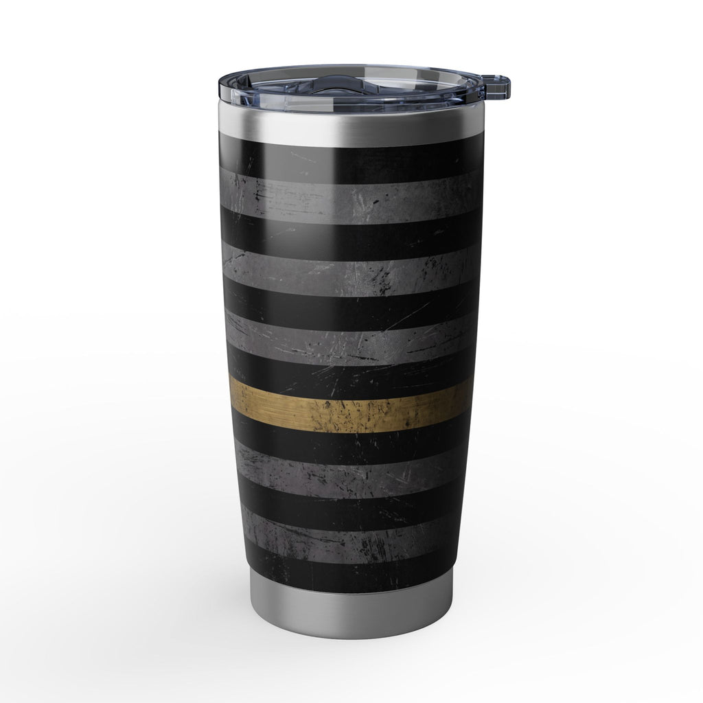 Paramedic/EMT 20oz Tumbler – Thin Gold Line Flag Design