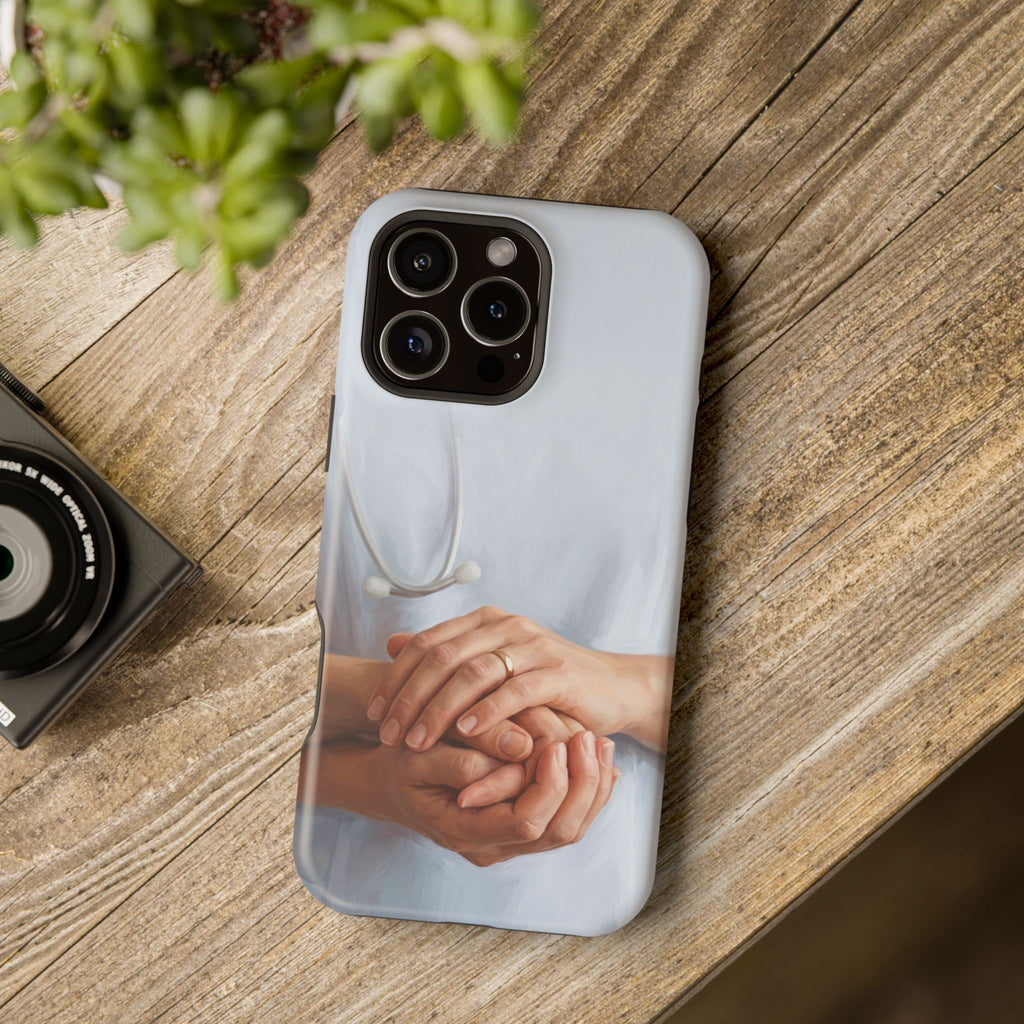 Impact-Resistant Phone Case — Caring Hands Wireless Charging Cover