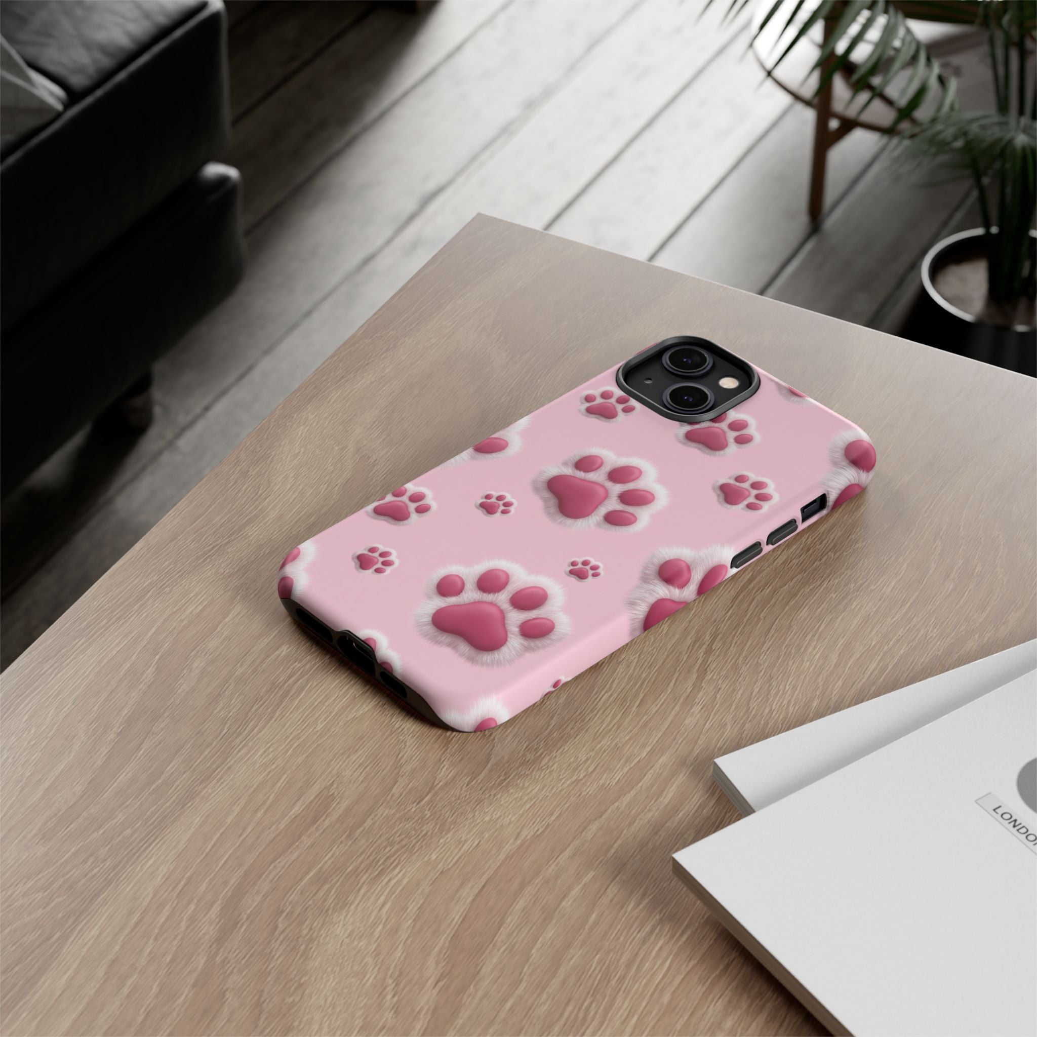 iphone & Samsung - Pink Paws Tough Phone Case — Cute Protective iPhone Cover