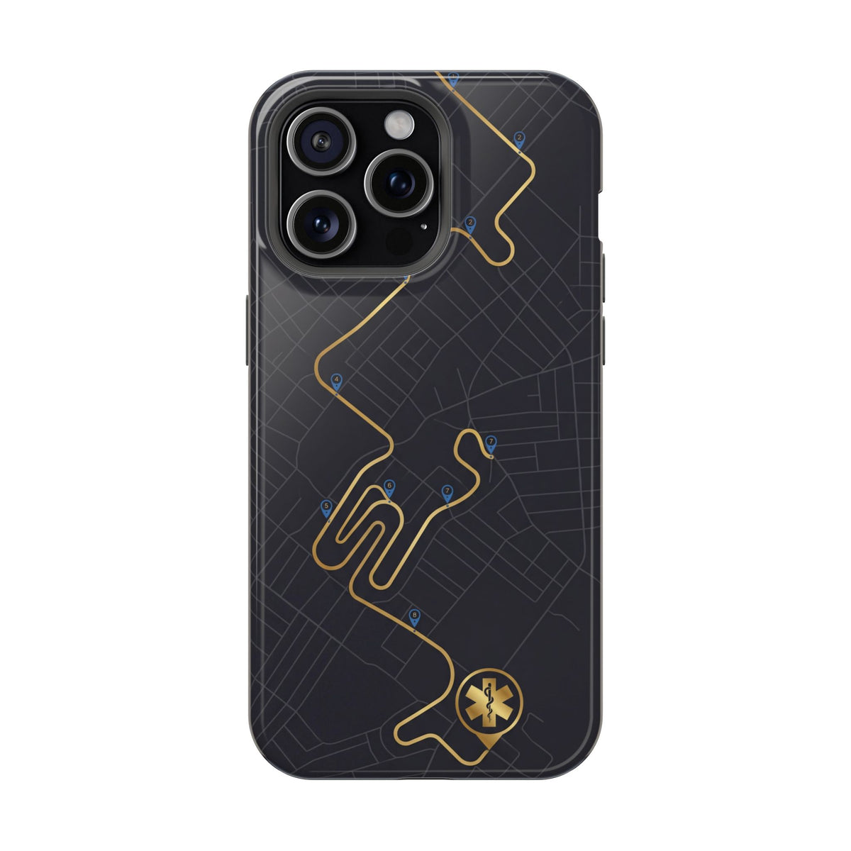Paramedic/EMT Route Line Phone Case — Magnetic Wireless Charging Cover