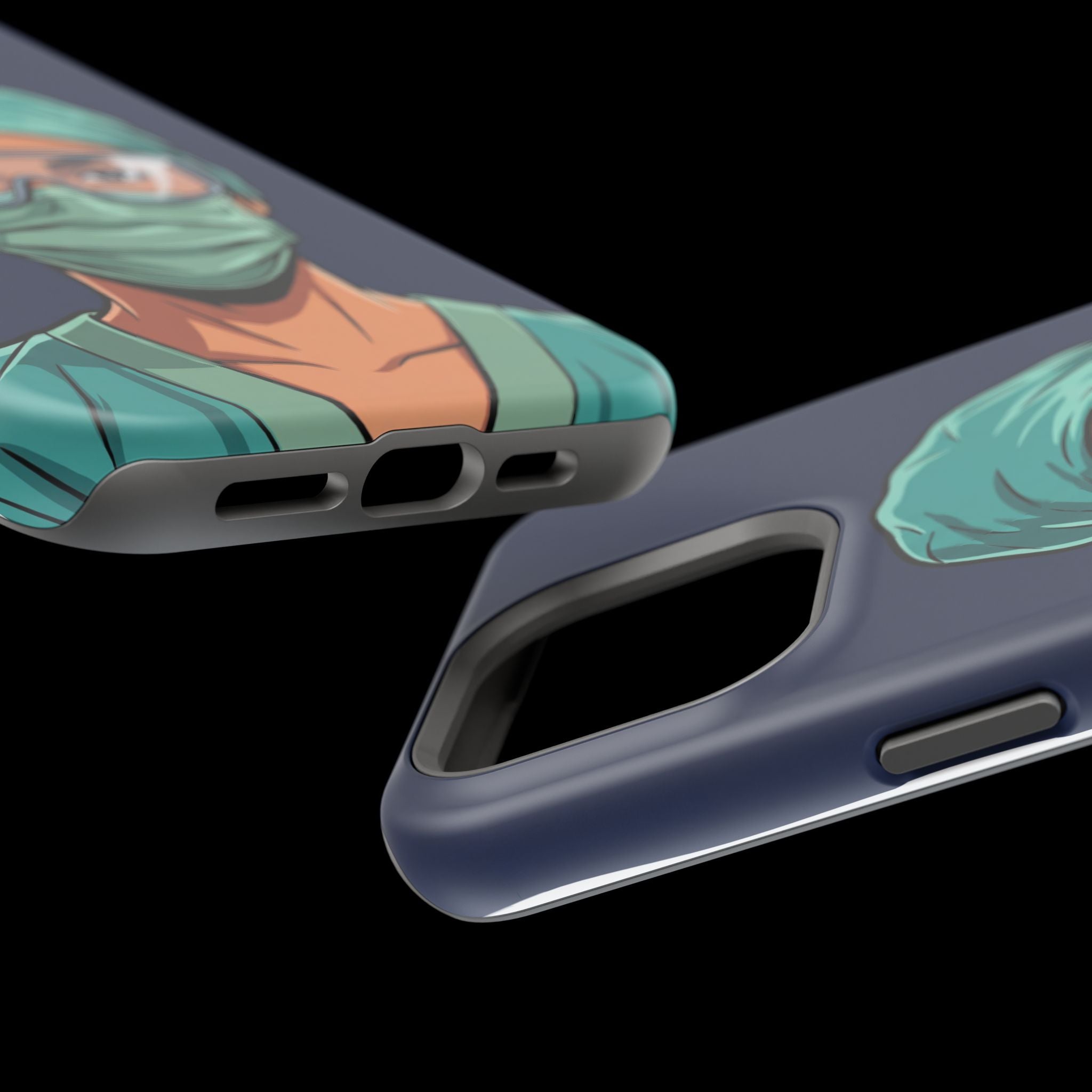 Bold Nurse Portrait Phone Case — Magnetic Wireless Charging Cover