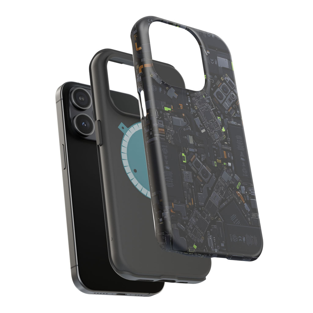 Circuit Core Phone Case — Motherboard Print Wireless Charging Cover
