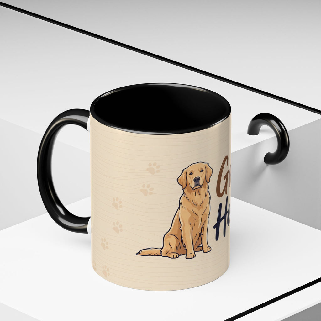 Golden Hearted Mug | Golden Retriever Lover Gift | Cute Dog Coffee Mug
