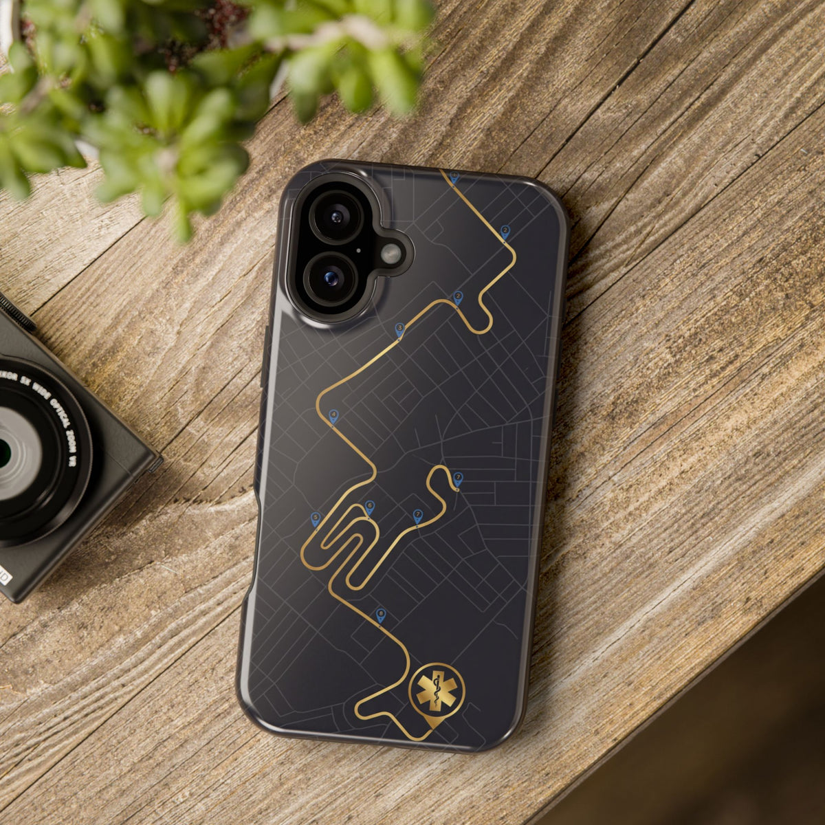 Paramedic/EMT Route Line Phone Case — Magnetic Wireless Charging Cover