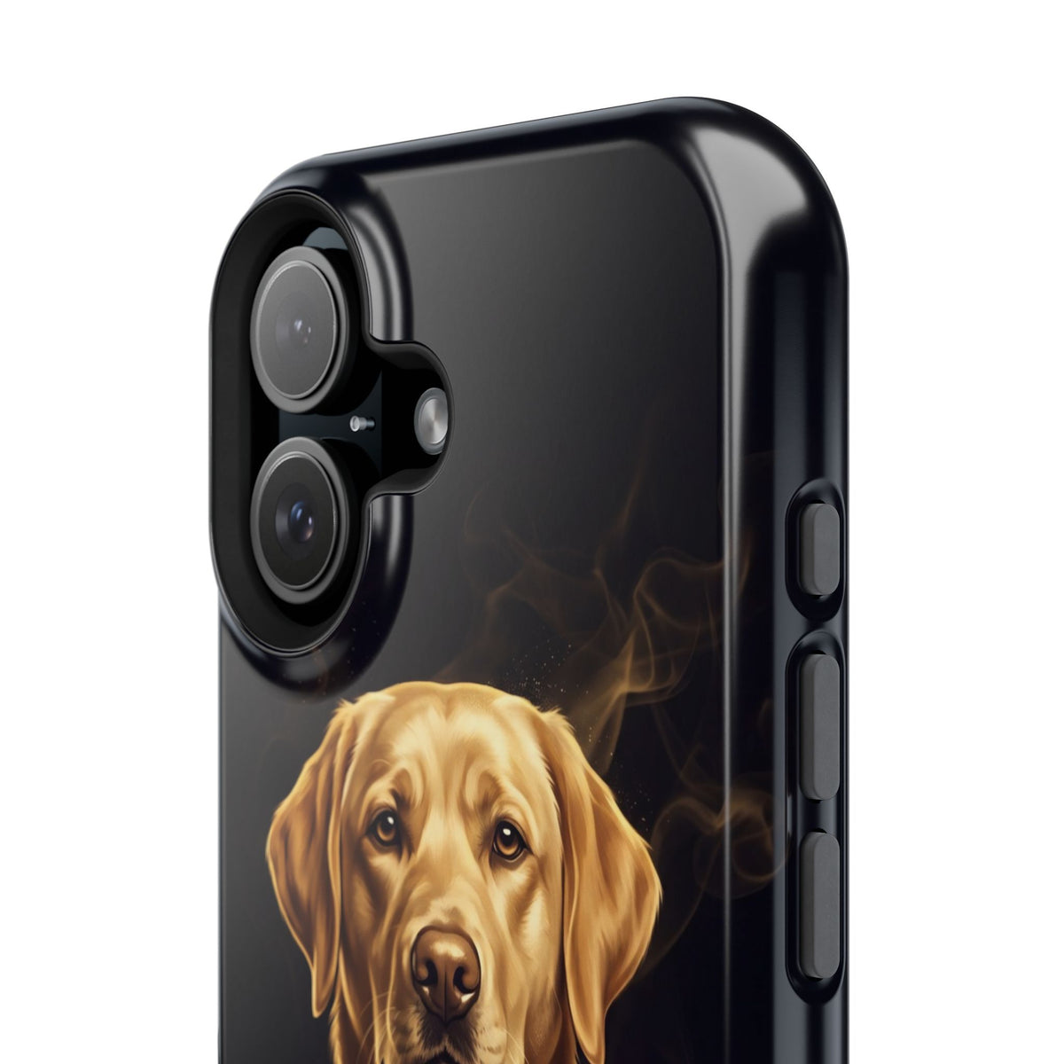 Personalized Gold Smoke Labrador Phone Case — Tough Magnetic Case with Wireless Charging