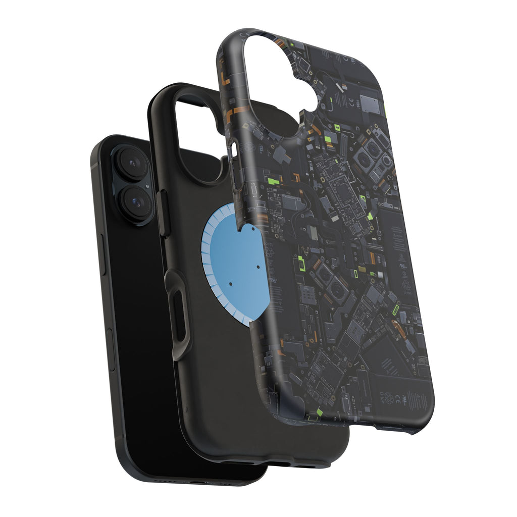Circuit Core Phone Case — Motherboard Print Wireless Charging Cover