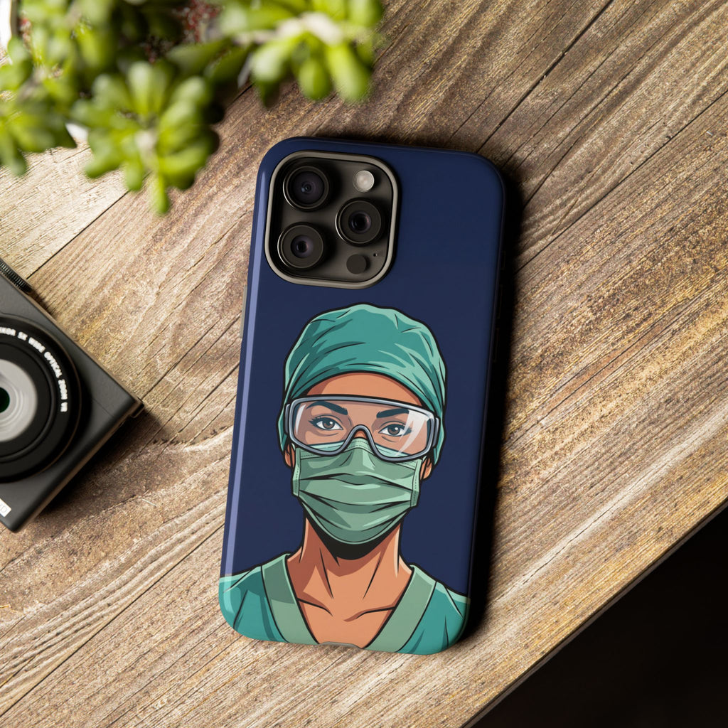 Nurse Illustrated Portrait Phone Case | iPhone & Samsung