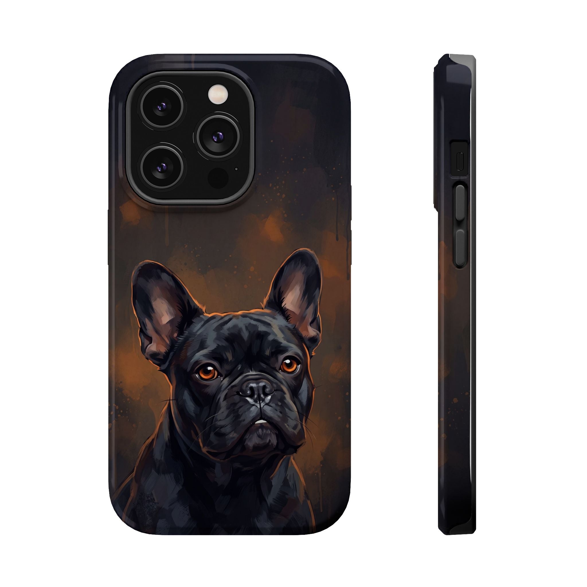 French Bulldog Portrait Phone Case — Impact-Resistant Wireless Charging Cover
