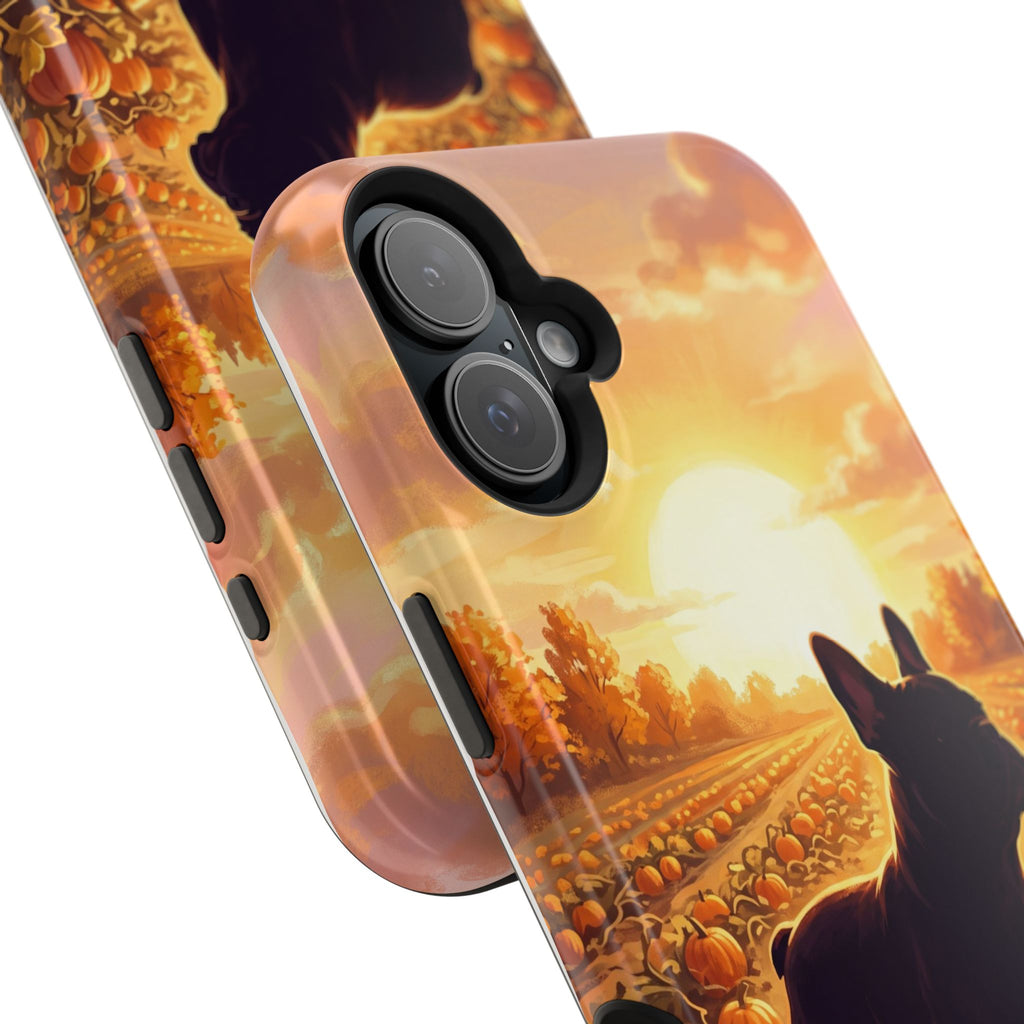 Personalized French Bulldog Pumpkin Patch Phone Case — Wireless Charging Cover