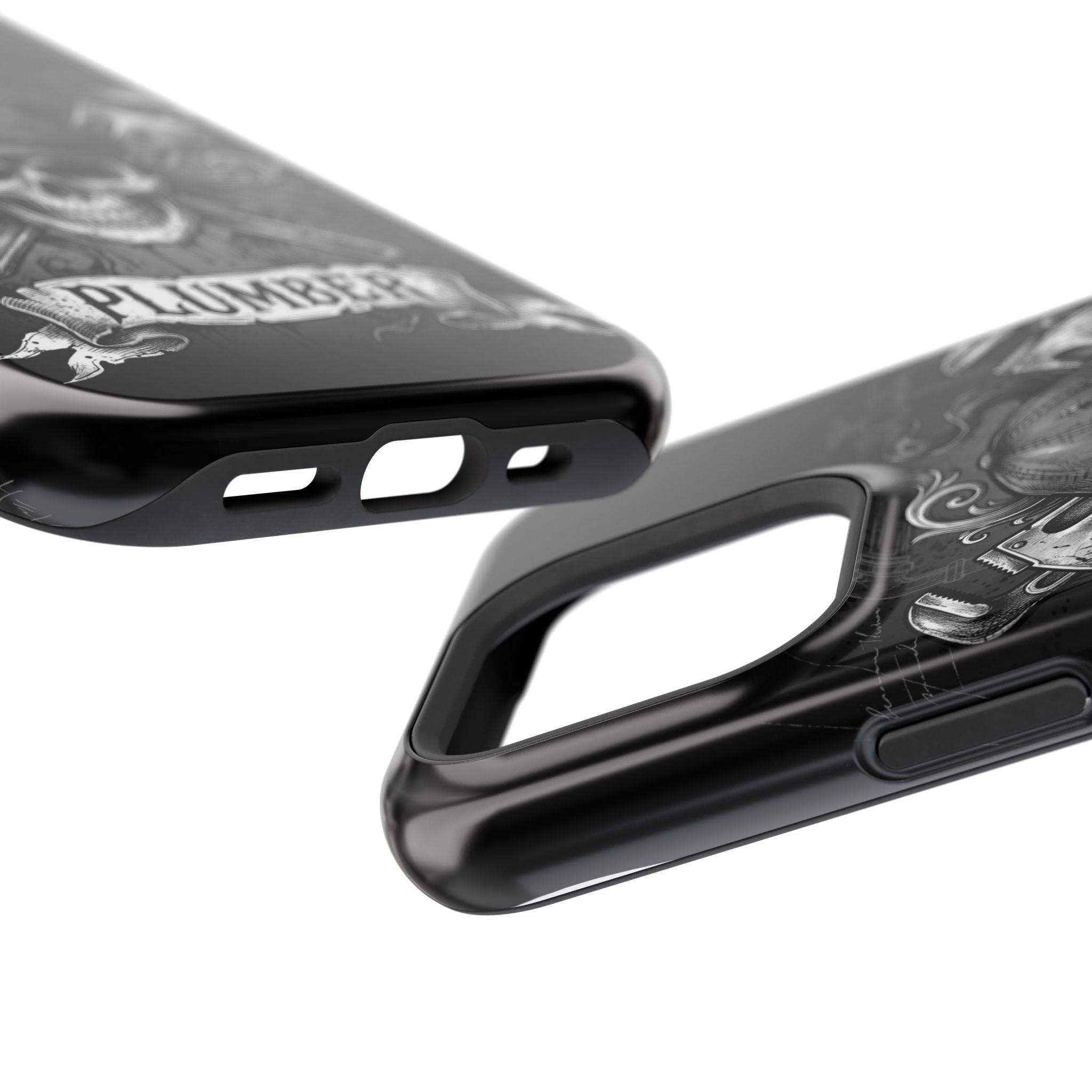Skull & Wrenches Plumber Phone Case — Wireless Charging Cover