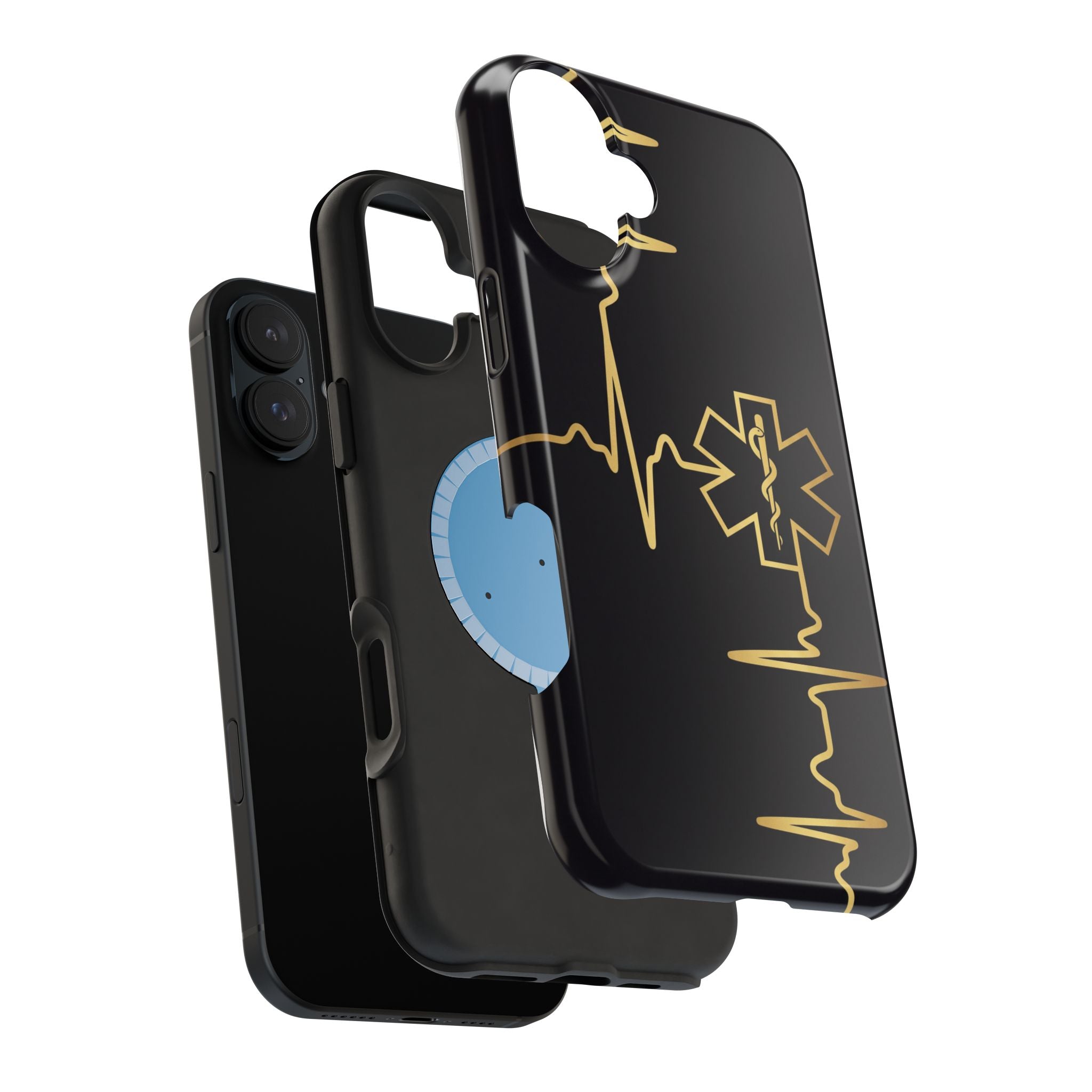 Paramedic/EMT Heartbeat Line Phone Case — Magnetic Wireless Charging Cover