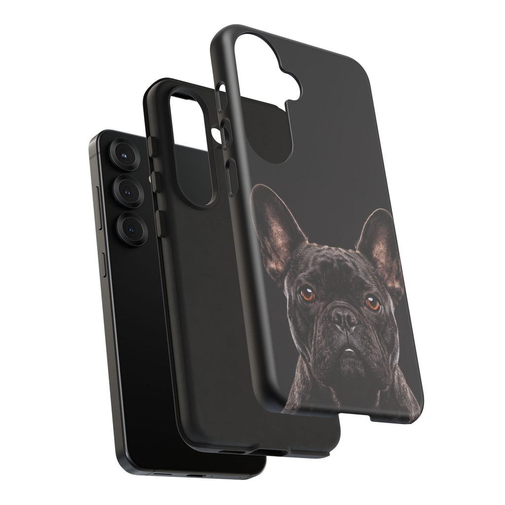 Front-Facing French Bulldog Phone Case | Dramatic Black Studio Portrait | Samsung & iPhone