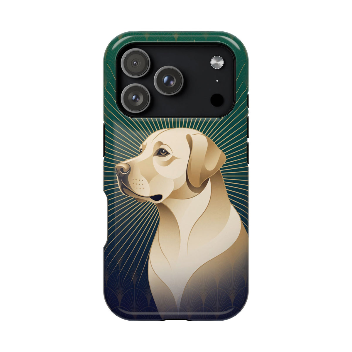 Art Deco Labrador Phone Case — Tough Magnetic Case with Wireless Charging