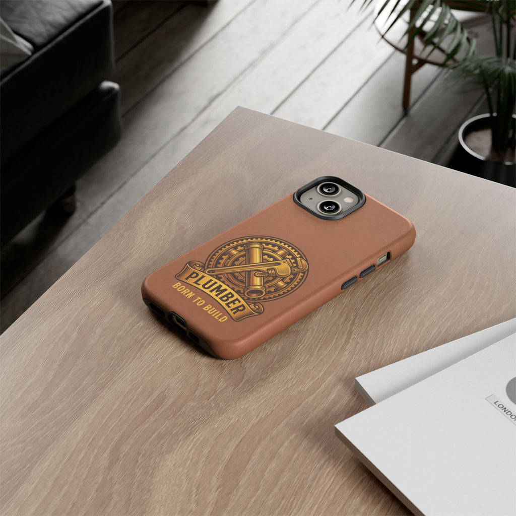 Plumber Born to Build Leather Phone Case - Samsung & iPhone Series