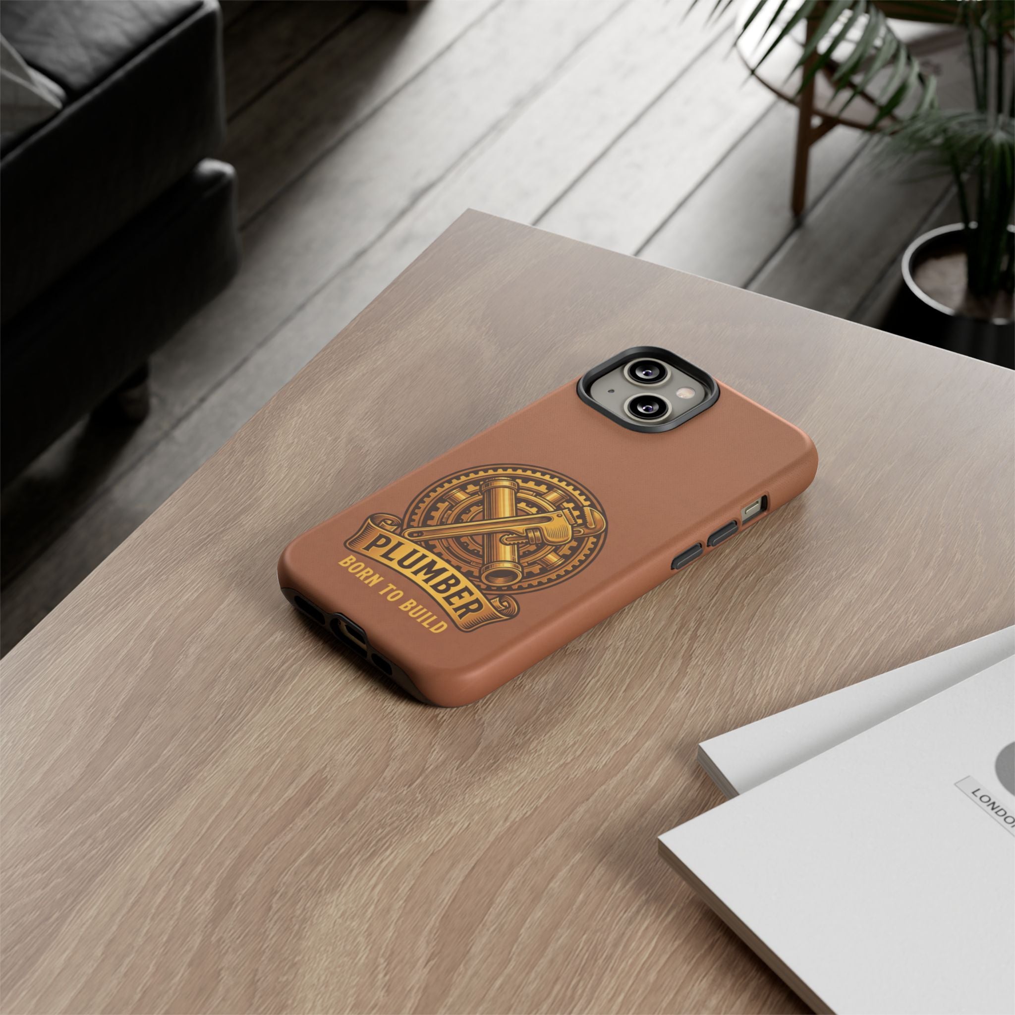 Plumber Born to Build Leather Phone Case - Samsung & iPhone Series