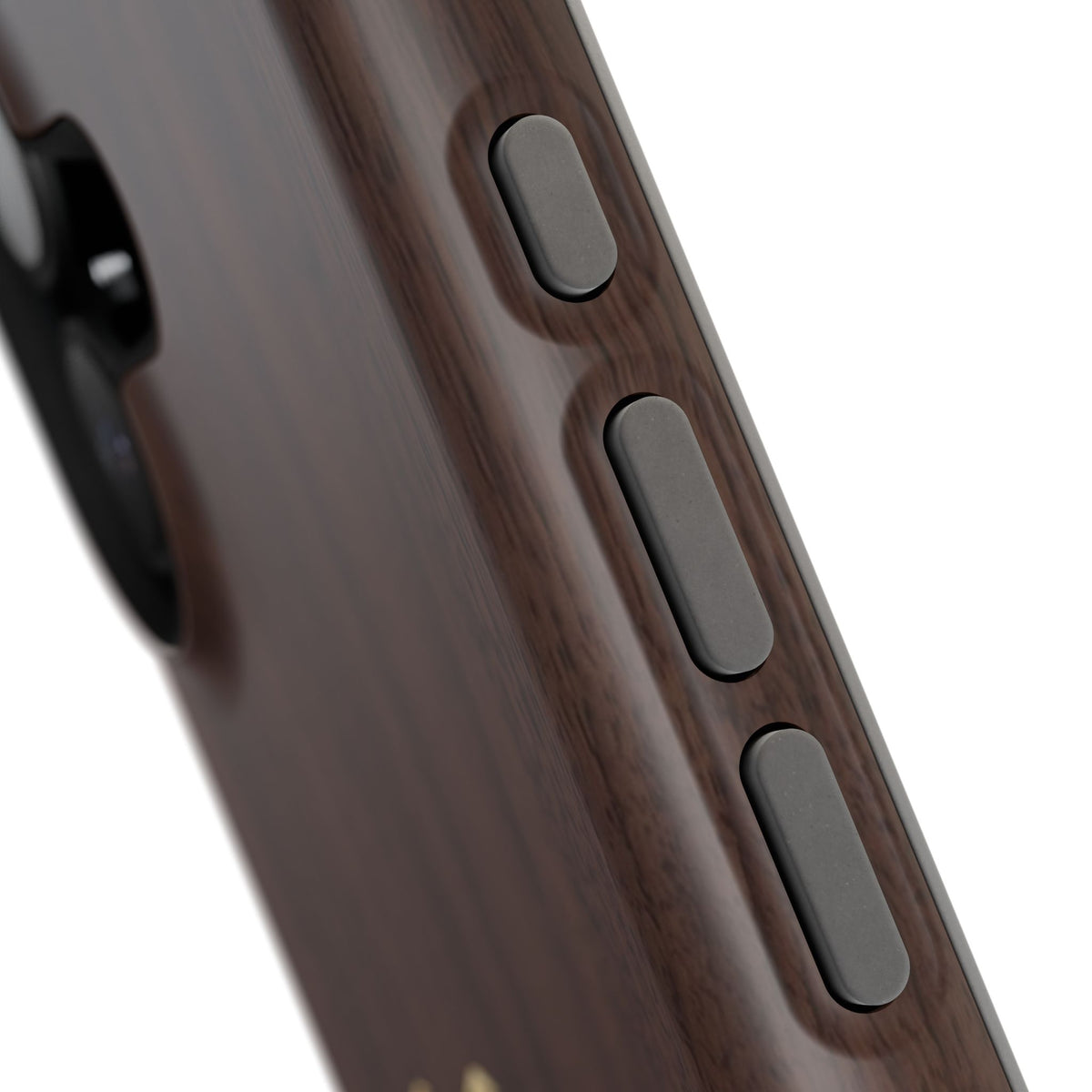 Gold EMS Laurel Badge Wood Phone Case — Magnetic Wireless Charging Cover