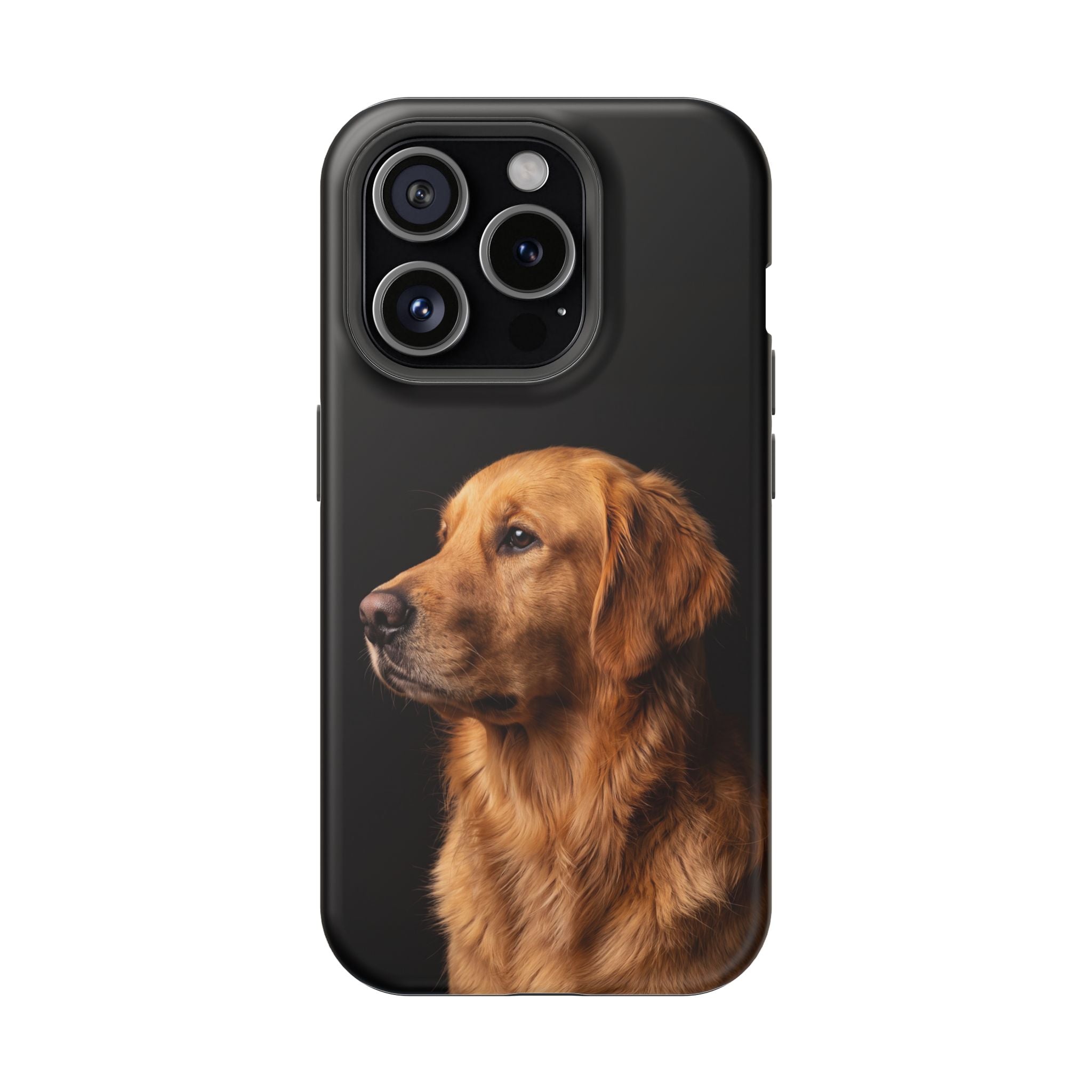 Golden Retriever Portrait Phone Case — Impact-Resistant Wireless Charging Cover