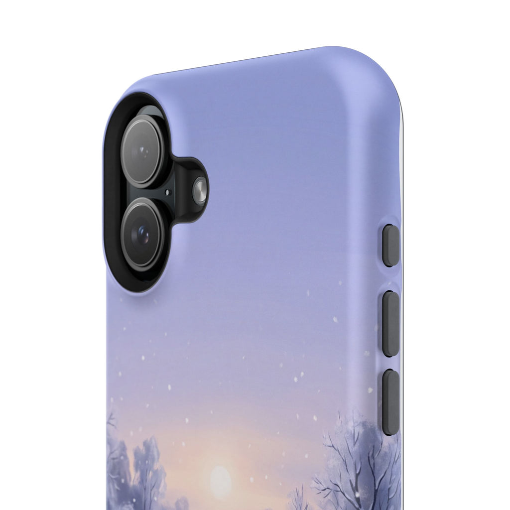 Personalized Dachshund Winter Snow Phone Case — Wireless Charging Cover