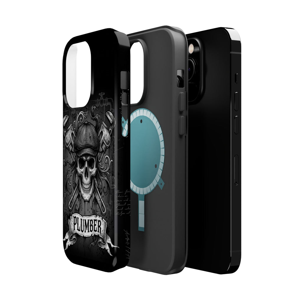 Skull & Wrenches Plumber Phone Case — Wireless Charging Cover